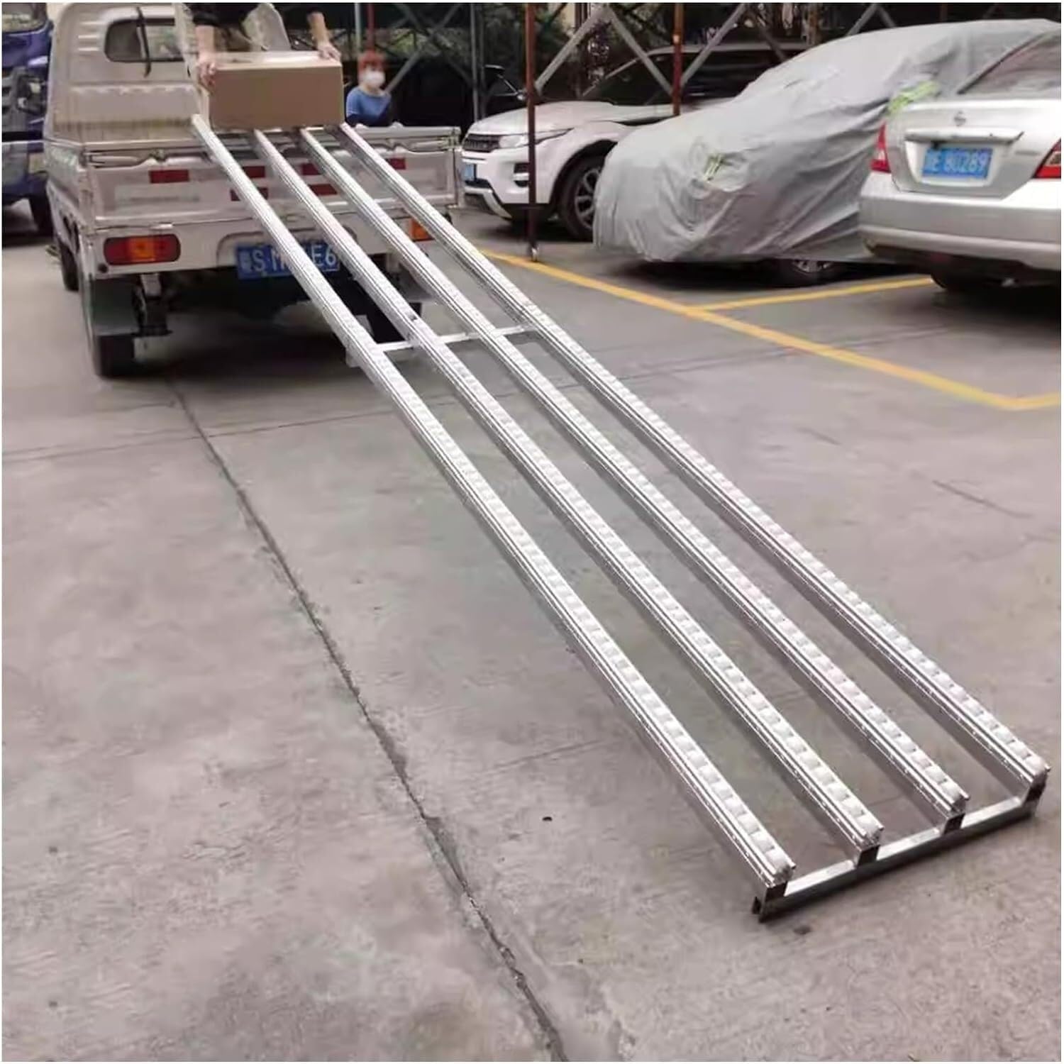 Transportador de rodillos sin alimentación con polea de descarga plegable, marco de metal y rodillo de plástico ABS, A40 x 250 cm