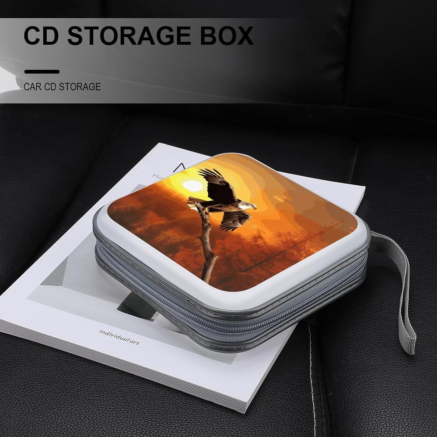Golden Sunset Bald Eagle CD Case CD Storage Box DVD Sleeves image 5