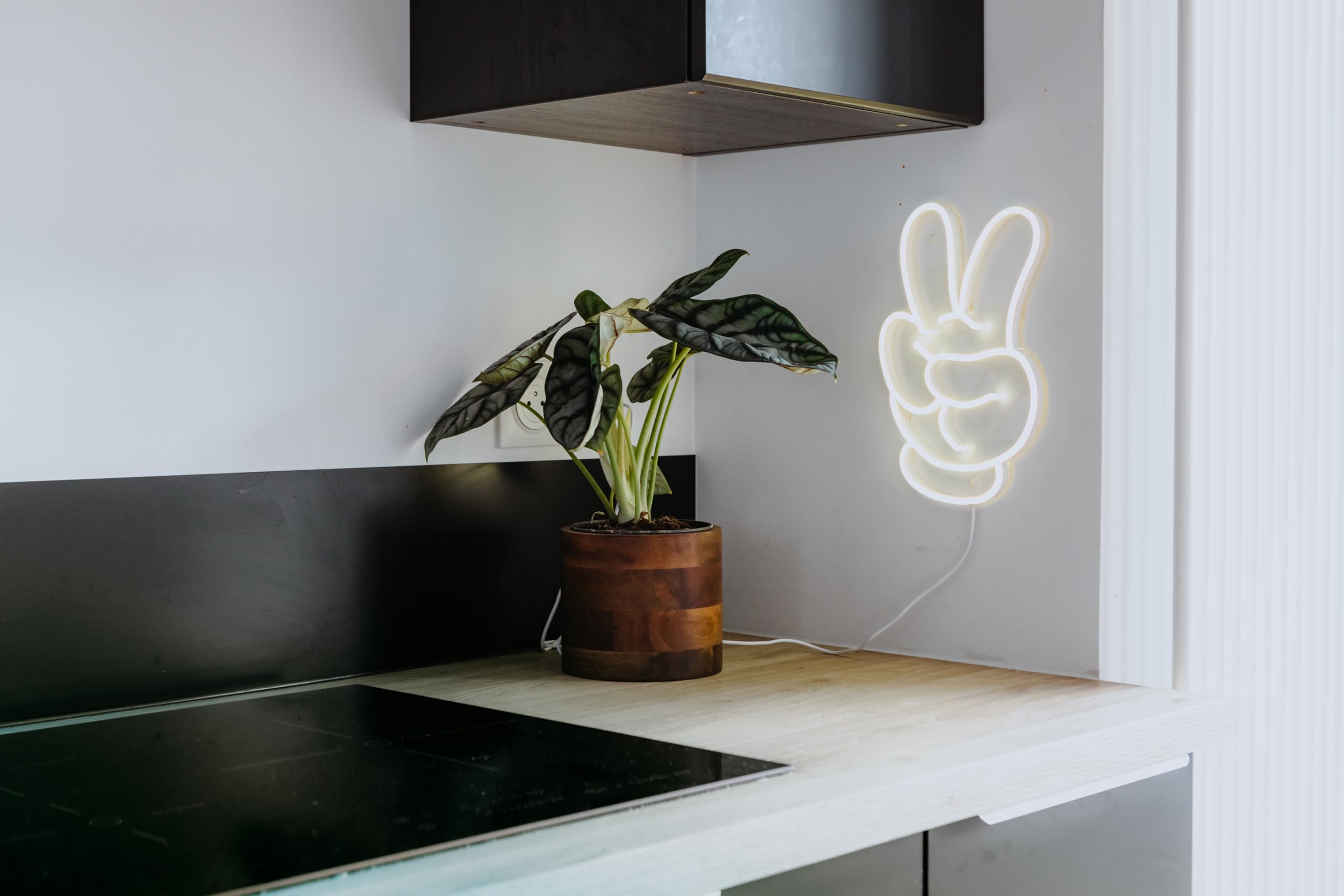 YELLOWPOP Neon Signs, Disney Glove (Peace), Neon Signs for Wall Decor, Energy Efficient LED Neon Lights for all… - Image 2
