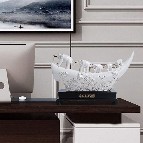 Miniatura 7 de Figuritas, estatuas de Feng Shui, figura de elefante de la suerte, decoración del hogar, regalo de inauguración de la casa, estatua de elefante,