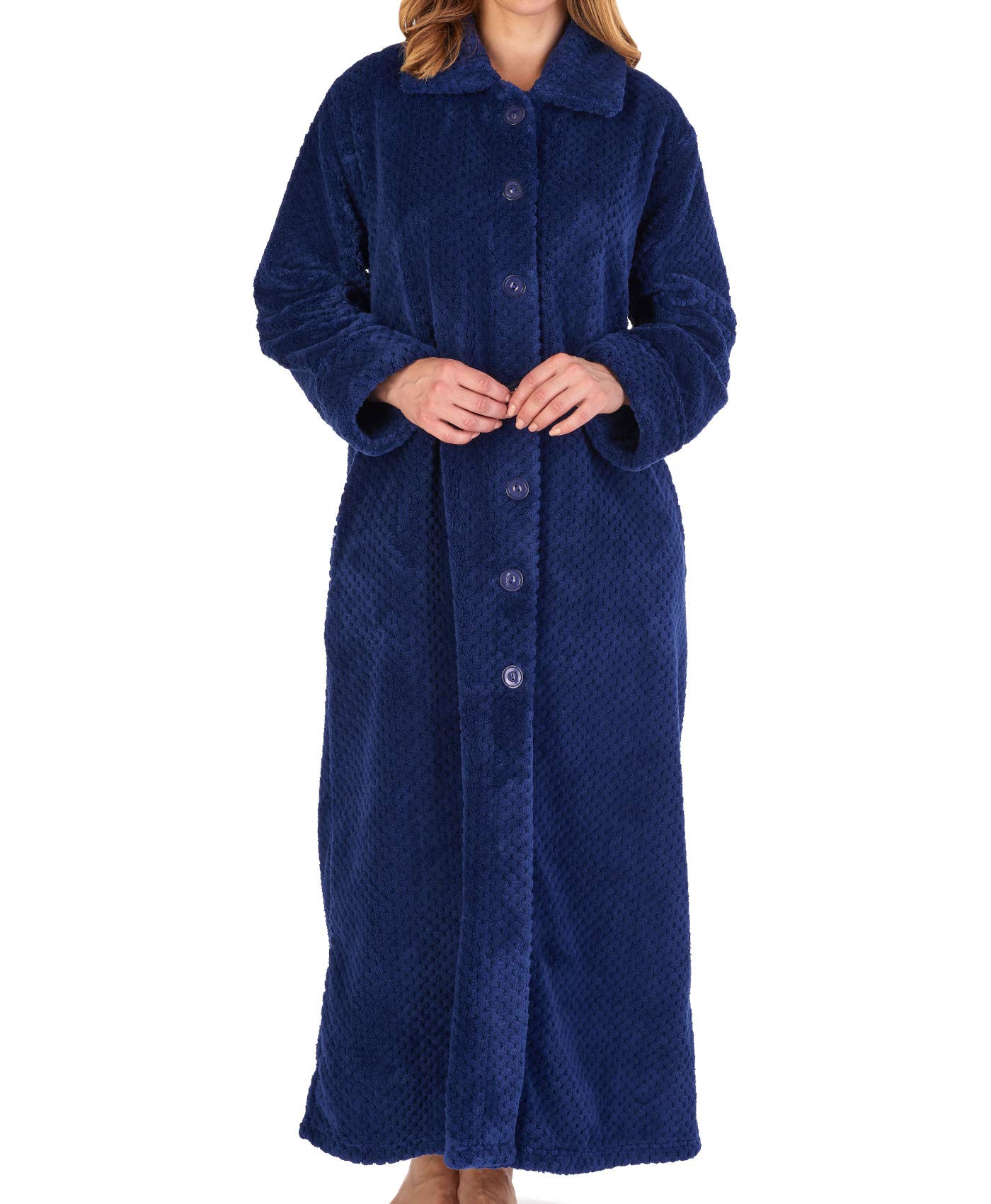Slenderella Longer Length Luxury Waffle Fleece Button Through Housecoat |  Desertcart Gambia