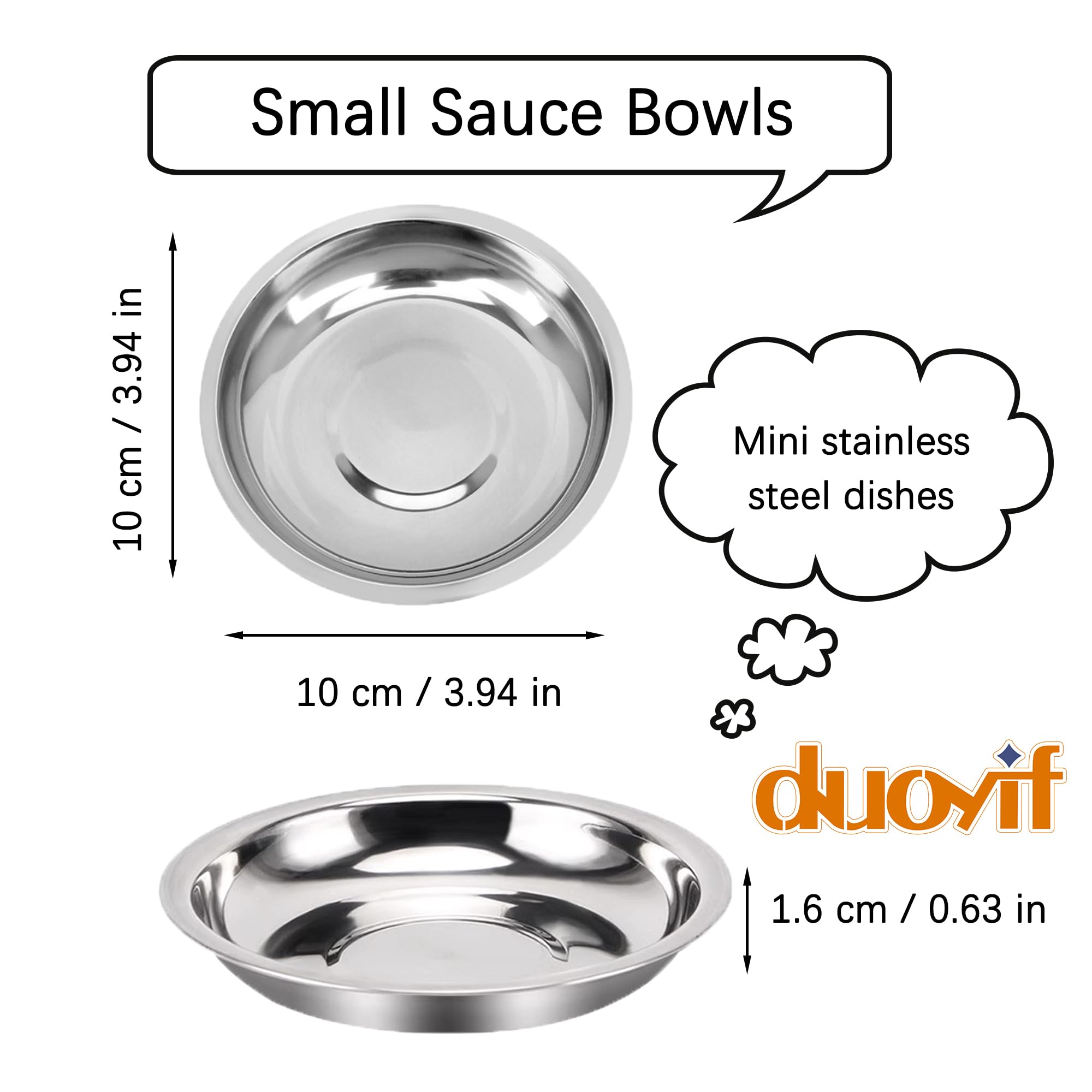 Set 4 Ciotoline Salsa In Acciaio Inox | Oro Rosa, Per Sushi, Condimenti, Dessert, Ideali Per Casa E Ristorante - Foto 5