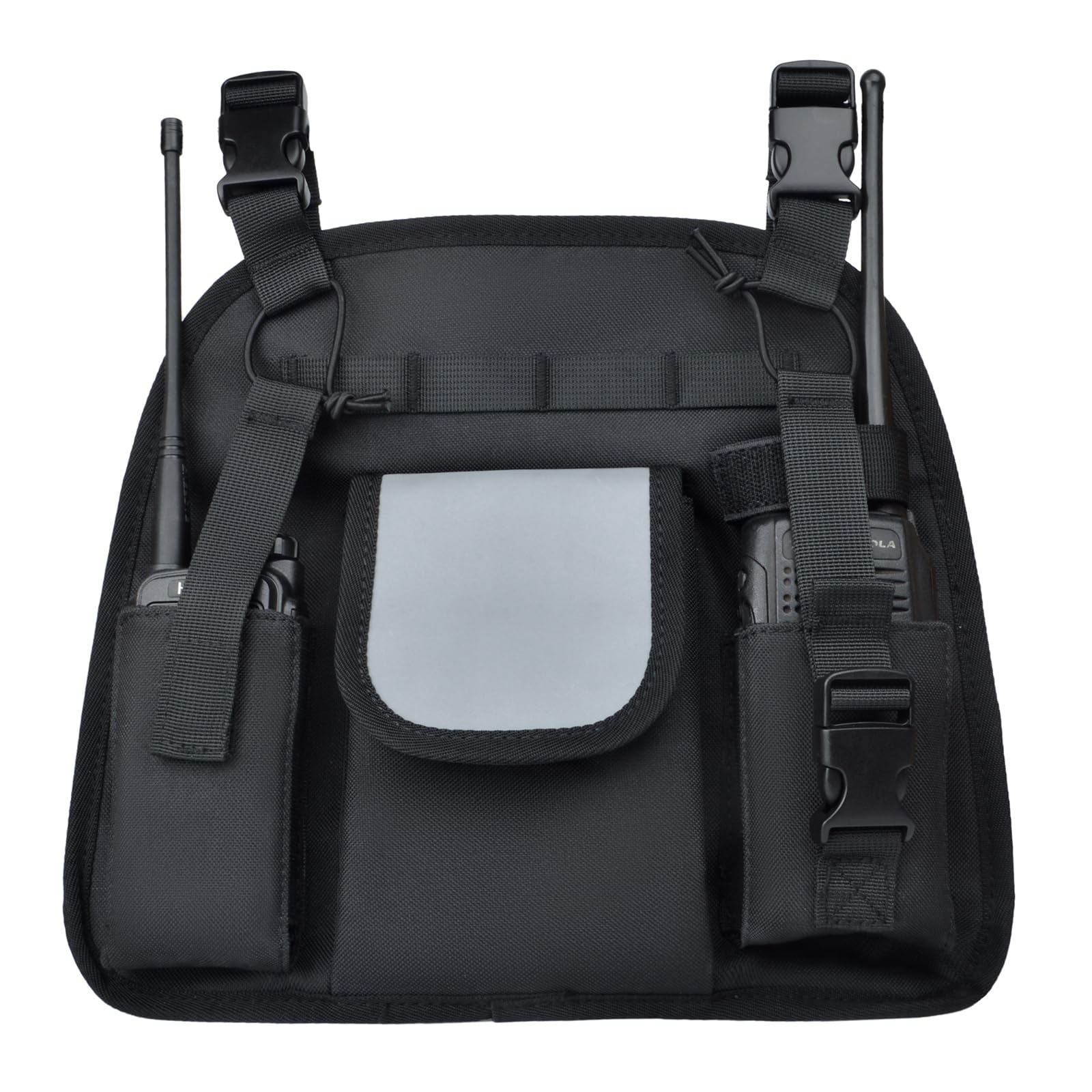 UAYESOK Arnés de pecho para radio, walkie talkie, bolsa de transporte, mochila, funda de transporte de nailon, chaleco utilitario, aparejo de radio, funda táctica para el pecho, correa para el hombro