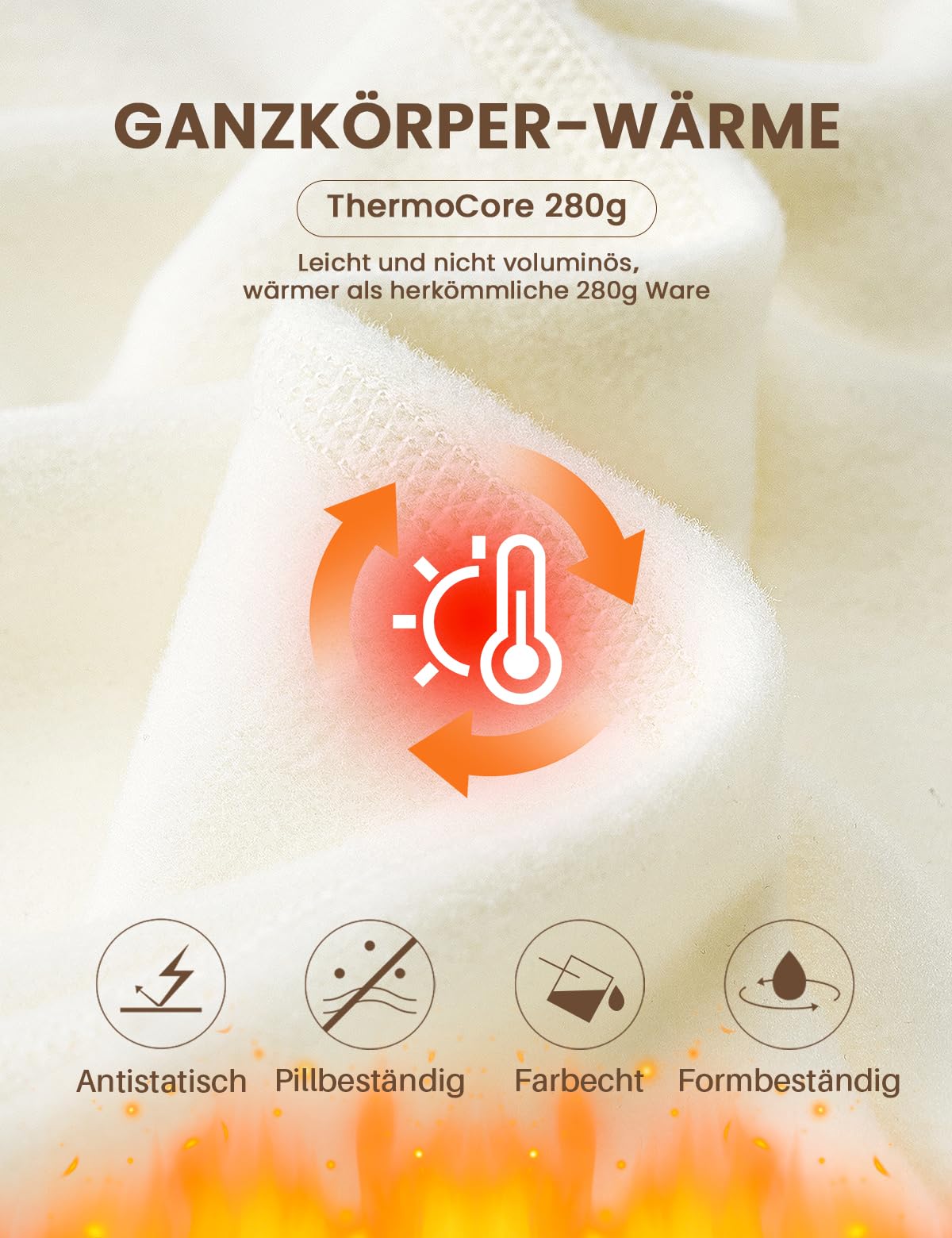 Thermounterwäsche Set Damen - Ultraweich mit Innenfleece & Warm | Atmungsaktiv, Ideal für Winter, Alltag und Outdoor, Leicht 220 g/m² oder Extra Warm 280 g/m² (S-XXL)