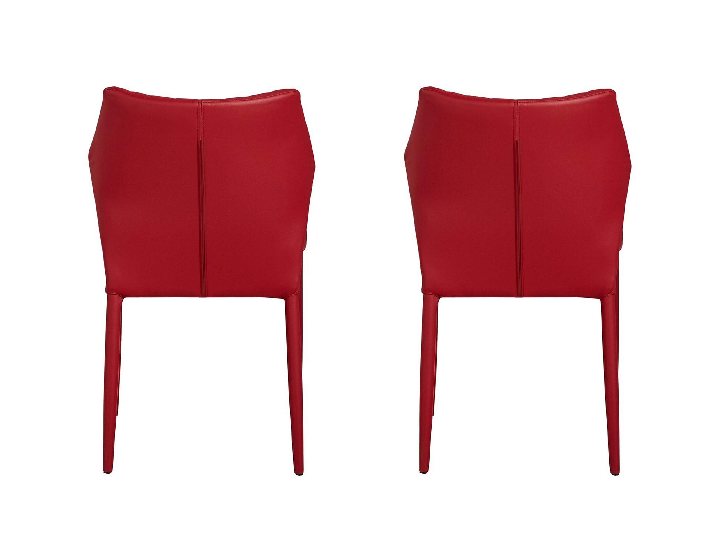 Homemania Ensemble de 2 chaises Ara de Couleur Rouge, en métal et Tissu – Meuble d'ameublement Design Maison – pour Bureau, Salon, Salle à Manger, Cuisine, Chambre à Coucher