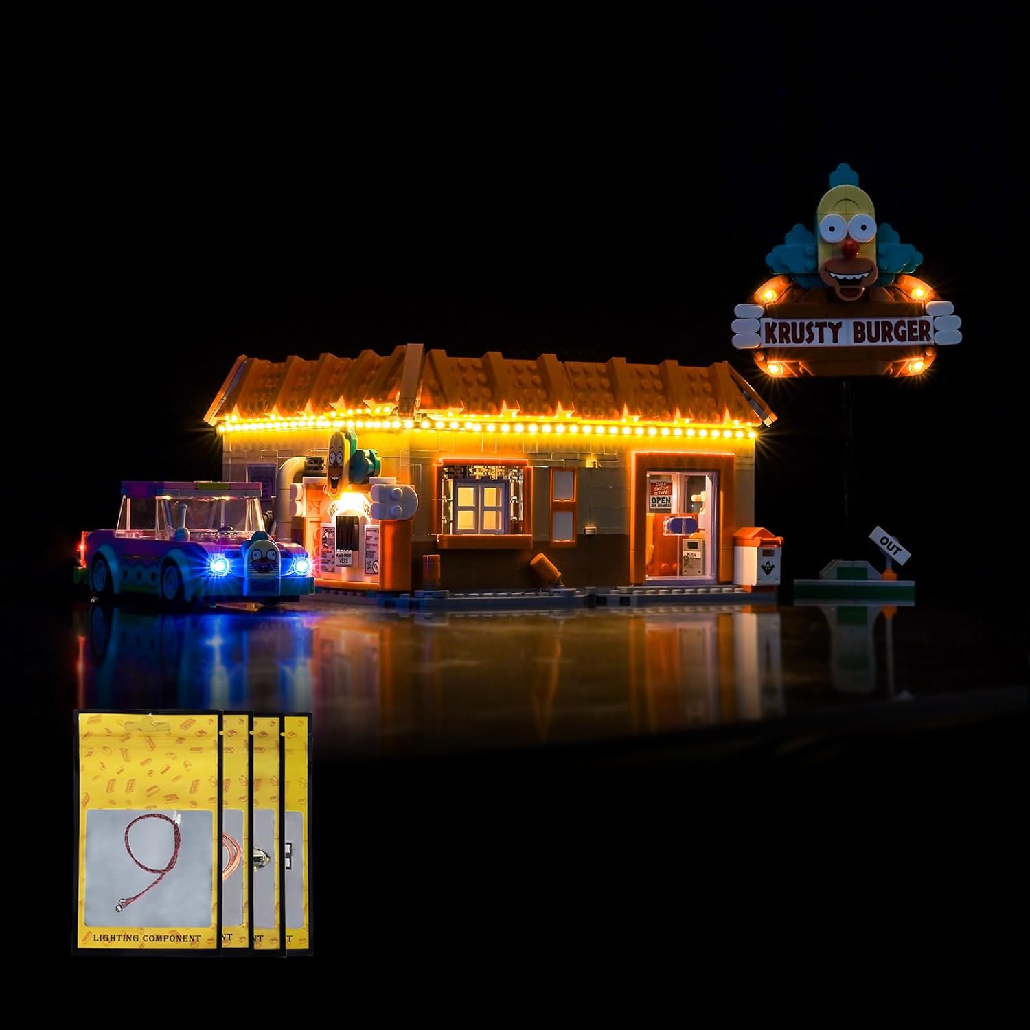 LED Lighting Compatible with Lego The Simpsons Krusty Burger 10352，Light Kit Compatible with Lego Icons 10352, NOT Included The Model Set - JUST Lights