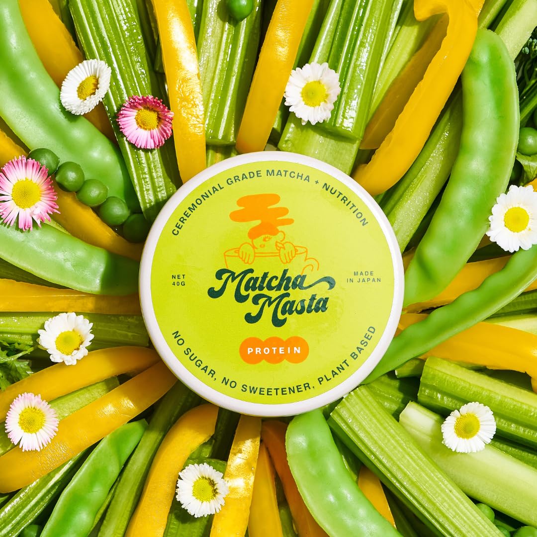 Matcha Masta Matcha Protein 40g 1 41 oz Ceramics Essentials Handmade Ceramic Matcha Bowl Whisk Stand Matcha Tools — view 9