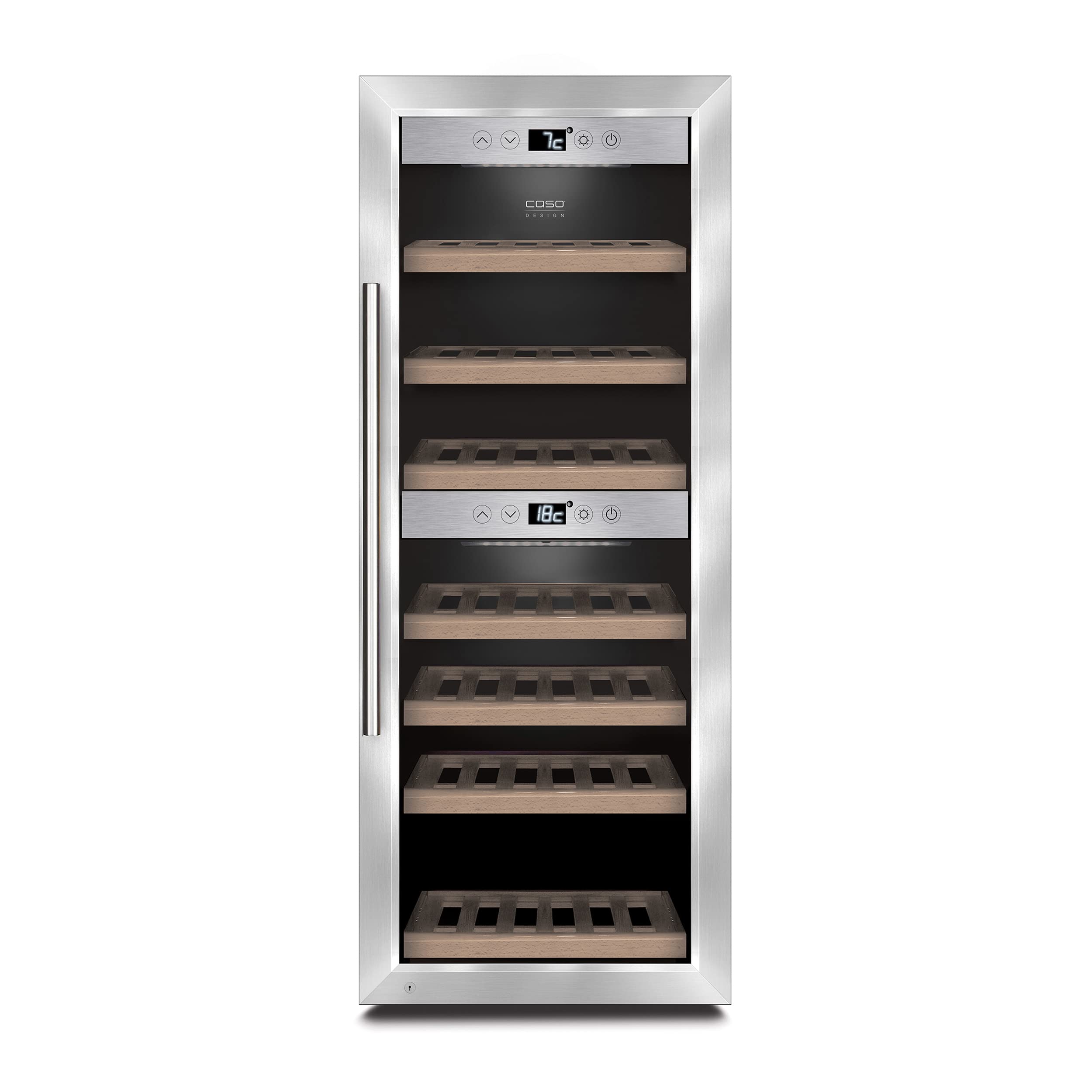 Caso Wine cooler WineComfort 380 Smart Free standing, Showcase, Bottles capacity 38, Silver