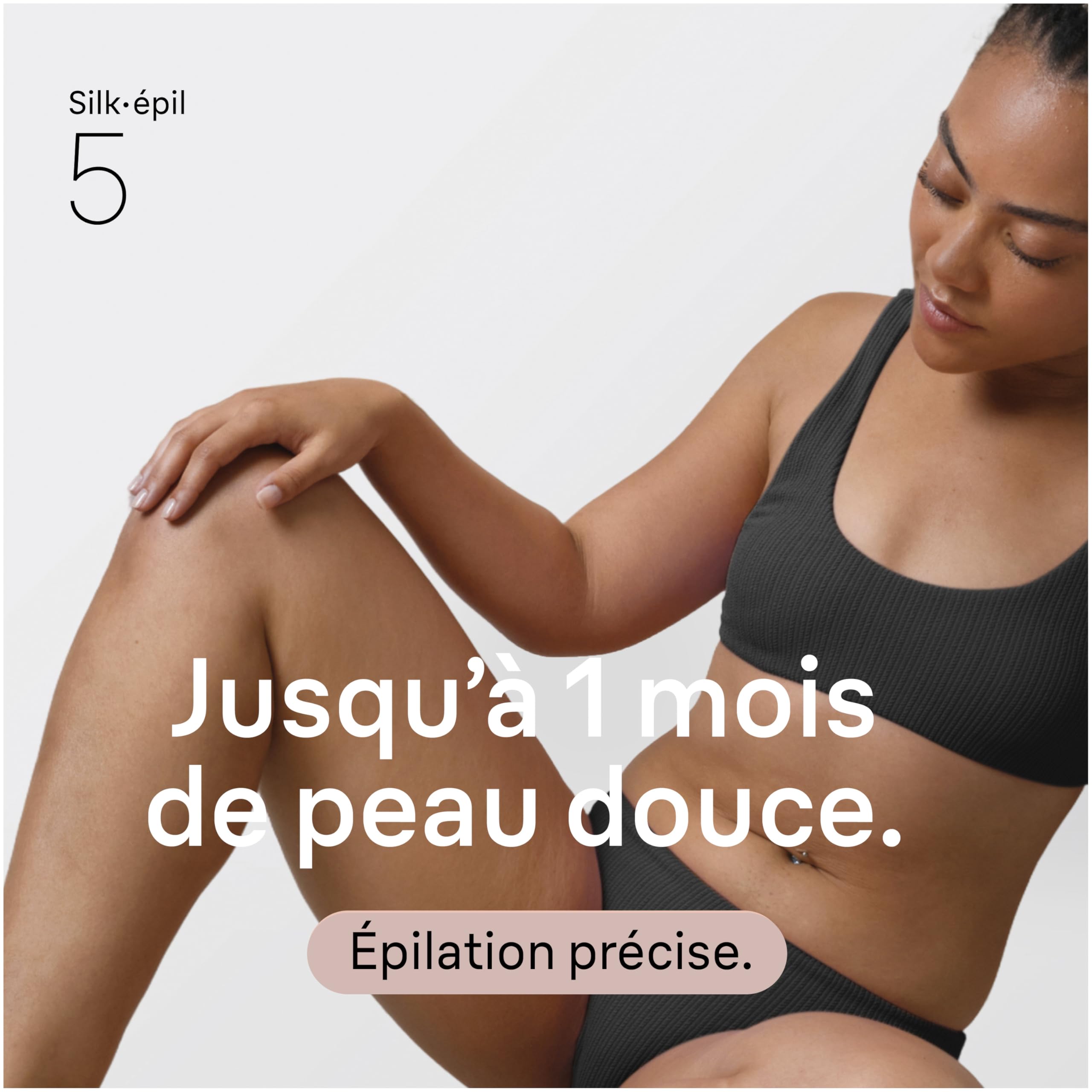 Braun Epilateur Electrique Femme Silk Epil 5, 5-030, Blanc et Rose Flamant – Etanche, sans Fil, Embout Rouleau de Massage, Coffret Epilation avec Tête de Rasage, Sabot Tondeuse