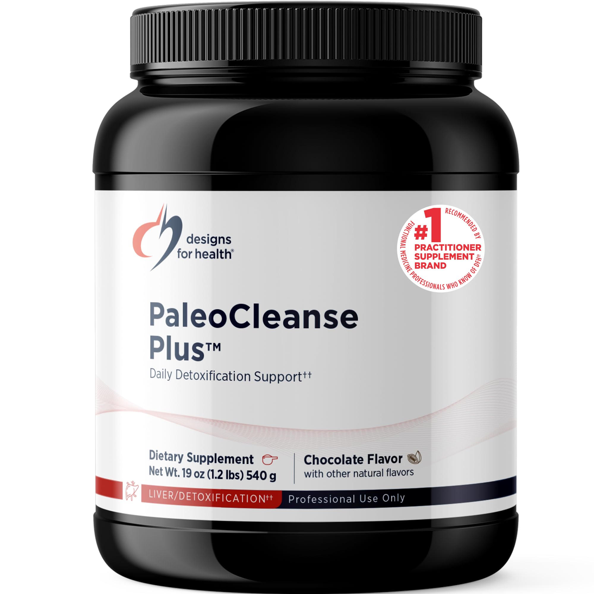 Designs for Health PaleoCleanse Plus - Detox Powder with 18g Bone Broth Protein, Antioxidant Herbs, Vitamins + Minerals - Smoothie Shake Drink Mix, Chocolate (15 Servings / 525g)