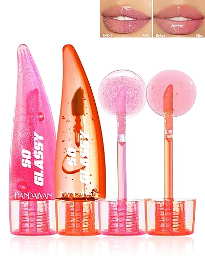 Aloe Vera - Juego de 2 lápices labiales que cambian de color mágico, juego de regalo de lápiz labial que cambia de color, aceite de labios Glow