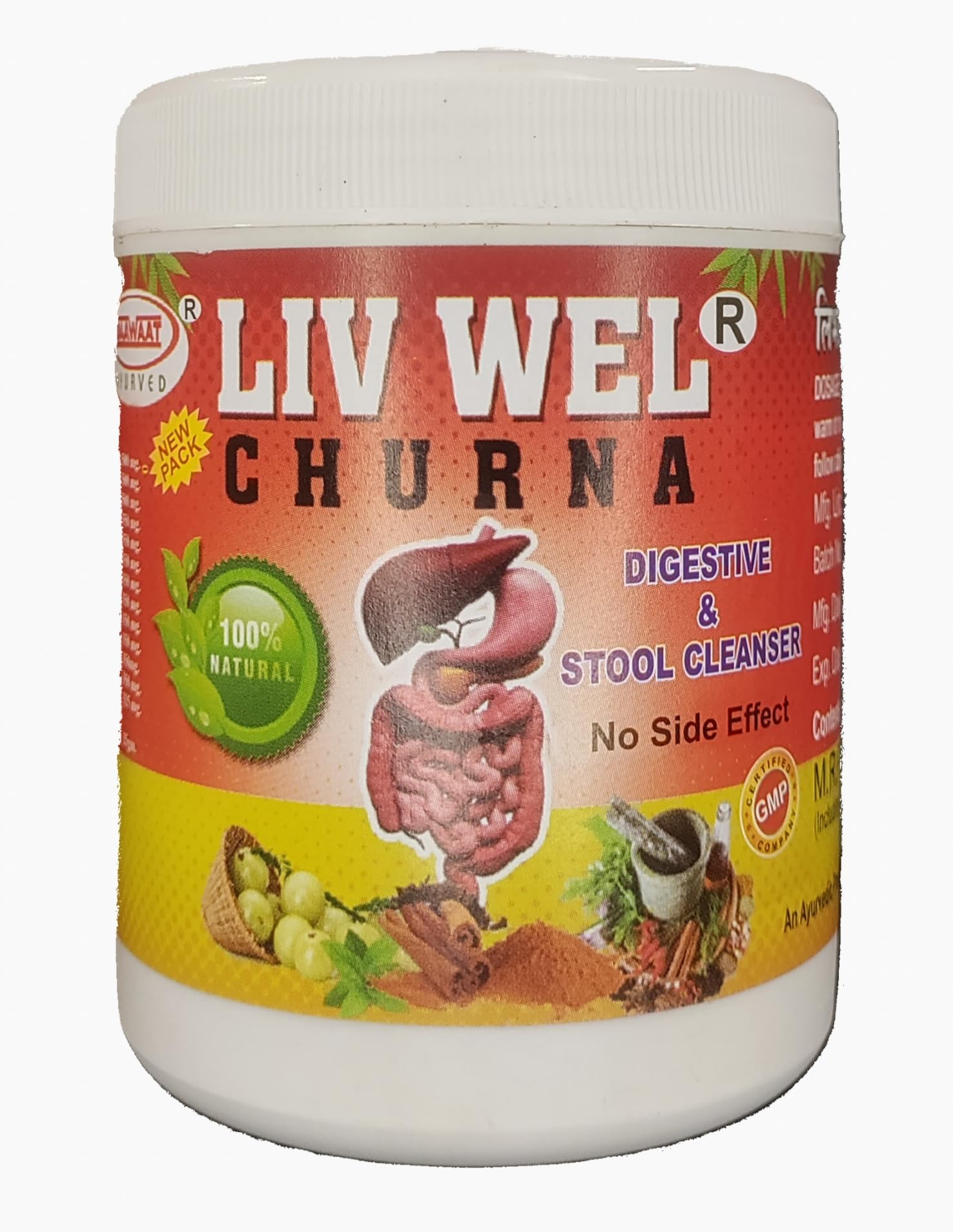 Liv Wel Churna, Ayurvedic Digestive & Laxative Powder for Gentle Constipation Relief