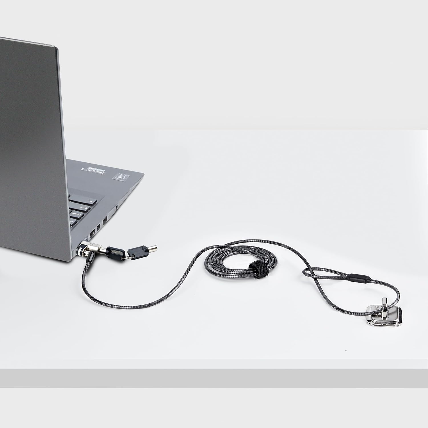 StarTech.com Nano Laptop Cable Lock, 6.6ft (2m), Anti-Theft Keyed Lock, Security Cable Locks Nano Slot Notebooks, for EliteBook/2-1 Laptops, Steel Cable Lock for Laptop, TAA (NANOK-Laptop-Lock)
