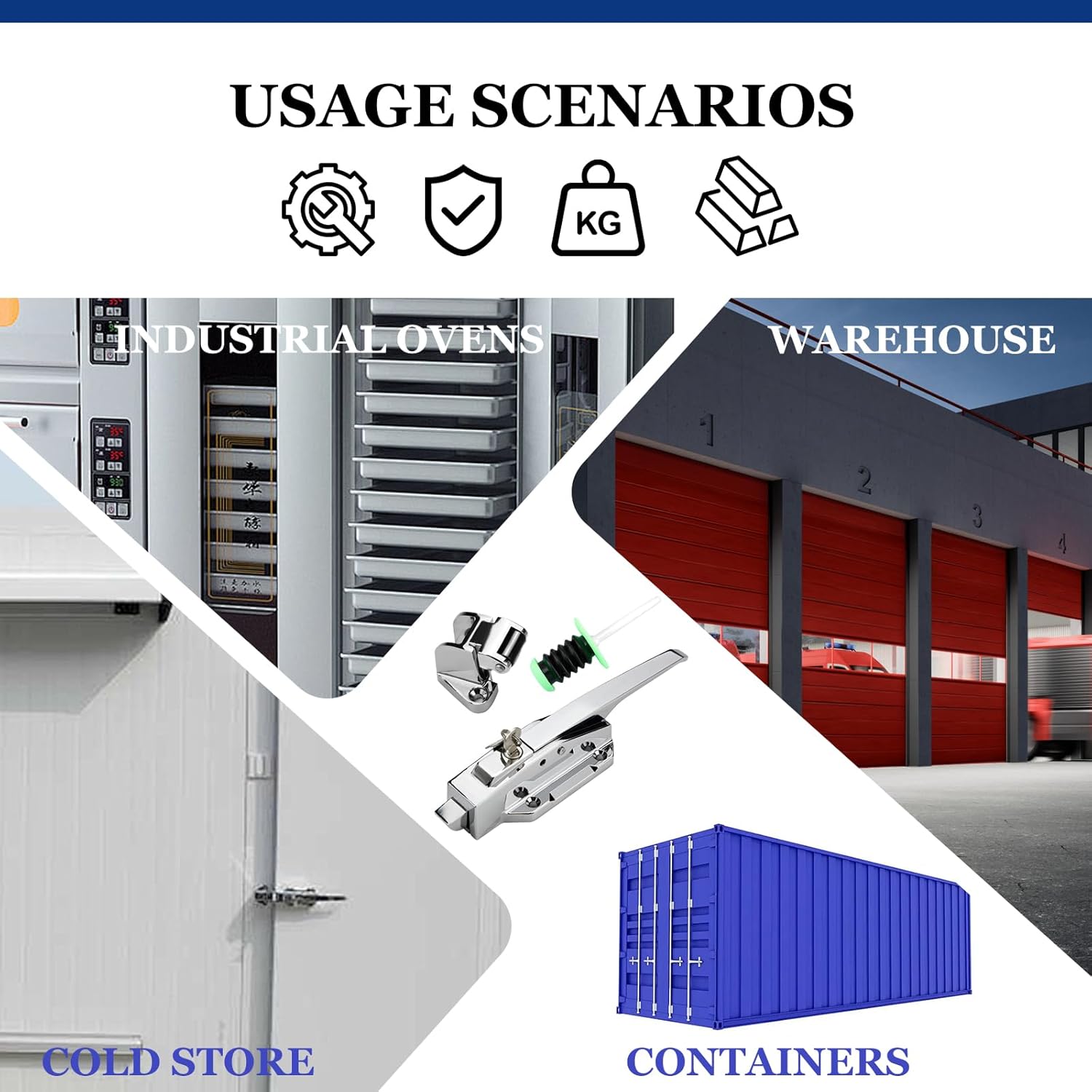 Pacify Walk in Cooler Door Handle, Heavy Duty Freezer Door Handle Latches for Commercial Cooler Freezer Laboratory Door Locks