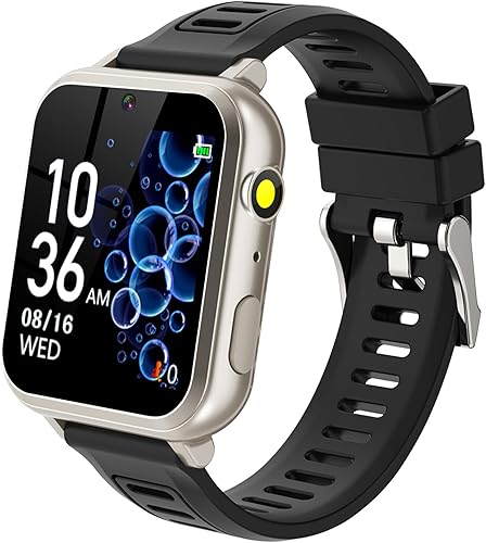 Miniatura 9 de Relojes inteligentes para niños con cámara de pantalla táctil HD, reproductor de música, 39 juegos de rompecabezas, podómetro, despertador,