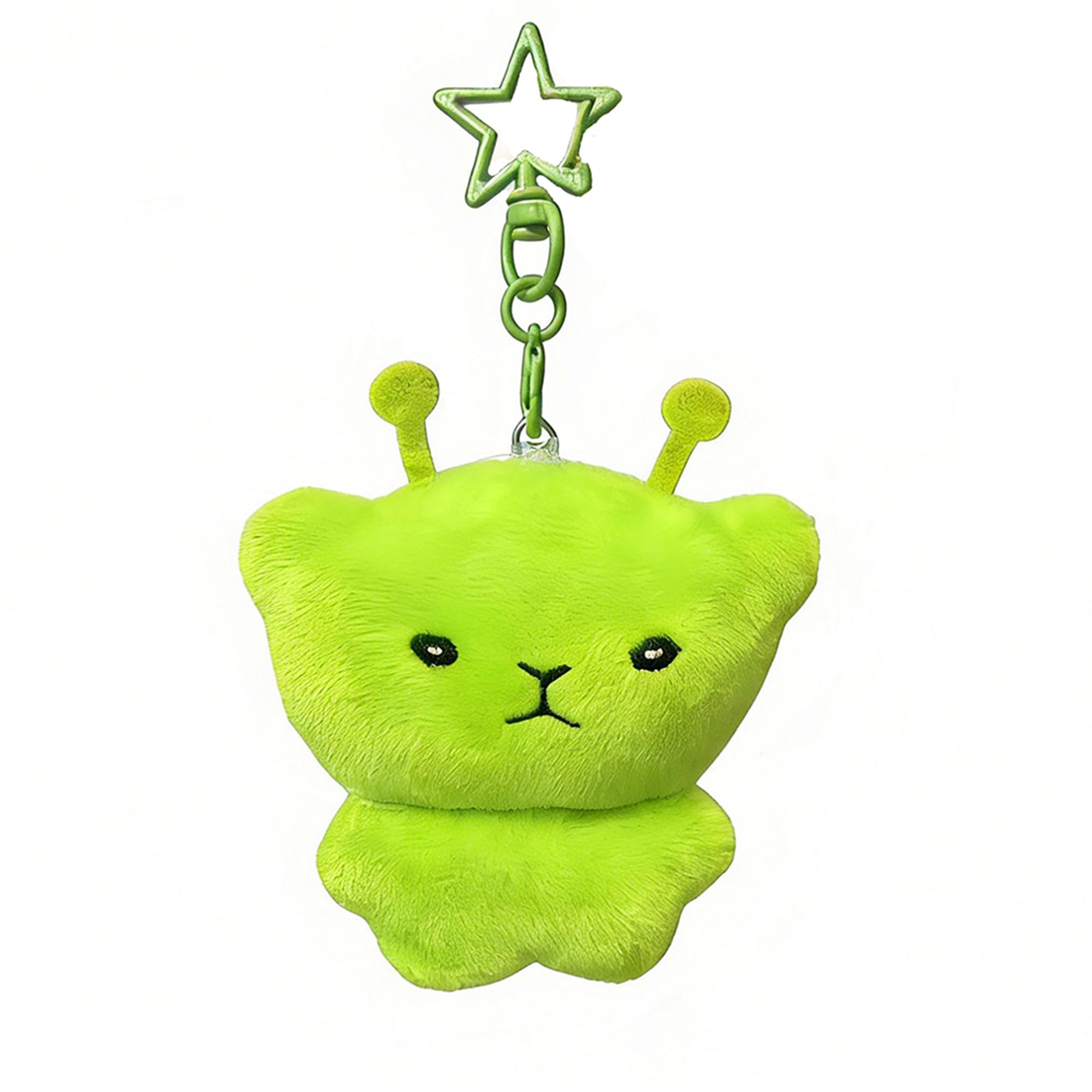 Cute Alien Cat Plush Keychain Soft Kawaii Mini Meme Backpack Charm Lovely Cartoon Bag Handbag Charm