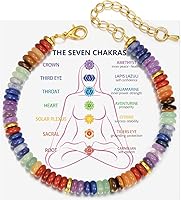Yavannah 7 Chakra Healing Stone Bracelet for Women - Beaded Crystals Stress Relief Spiritual Gifts
