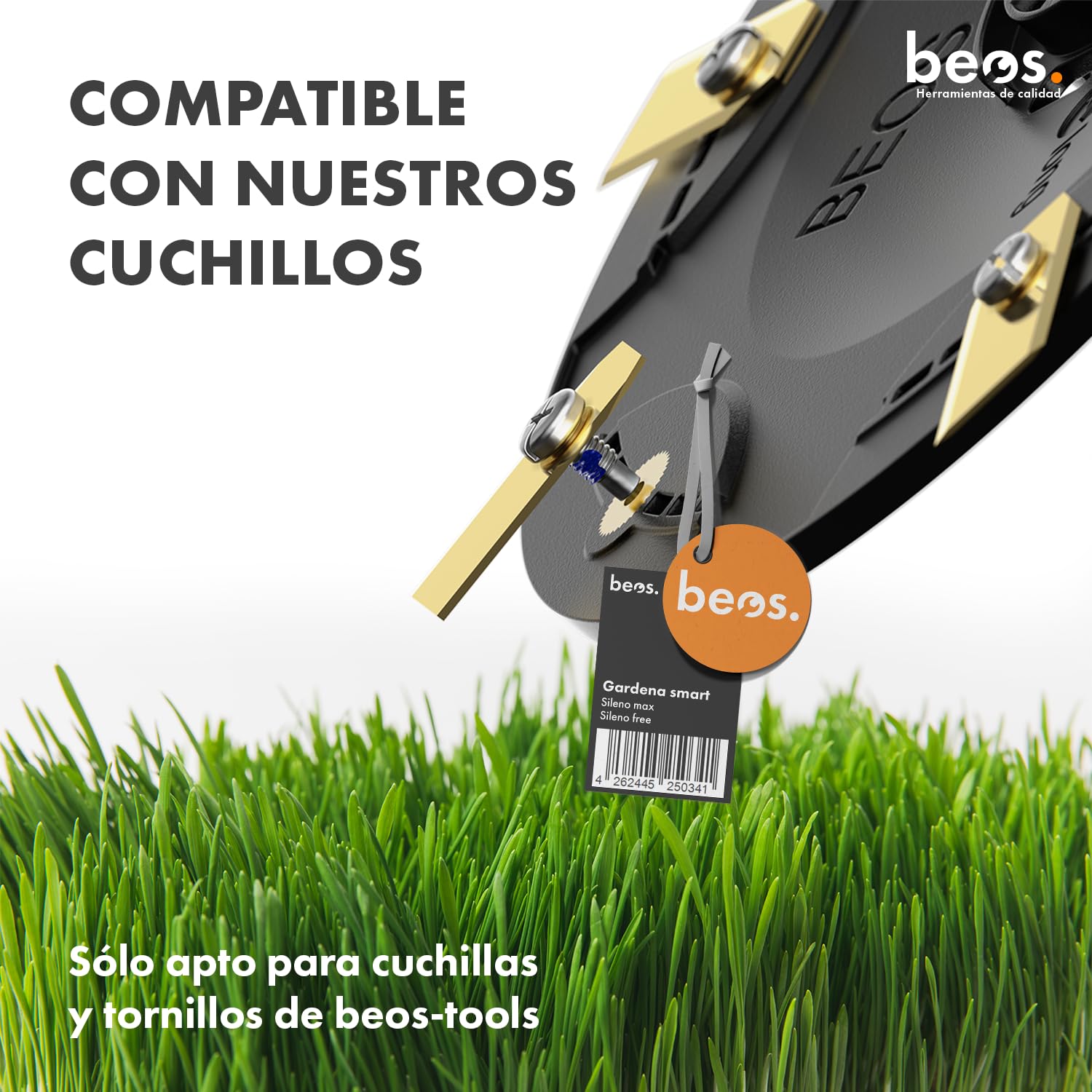BEOS Discos de Cuchillas para Robot cortacésped Premium - 2 Discos de Cuchillas para 6 y 5 Cuchillas - para Gardena Smart Sileno Free y Gardena Smart Sileno MAX – Reforzado con Fibra de Vidrio
