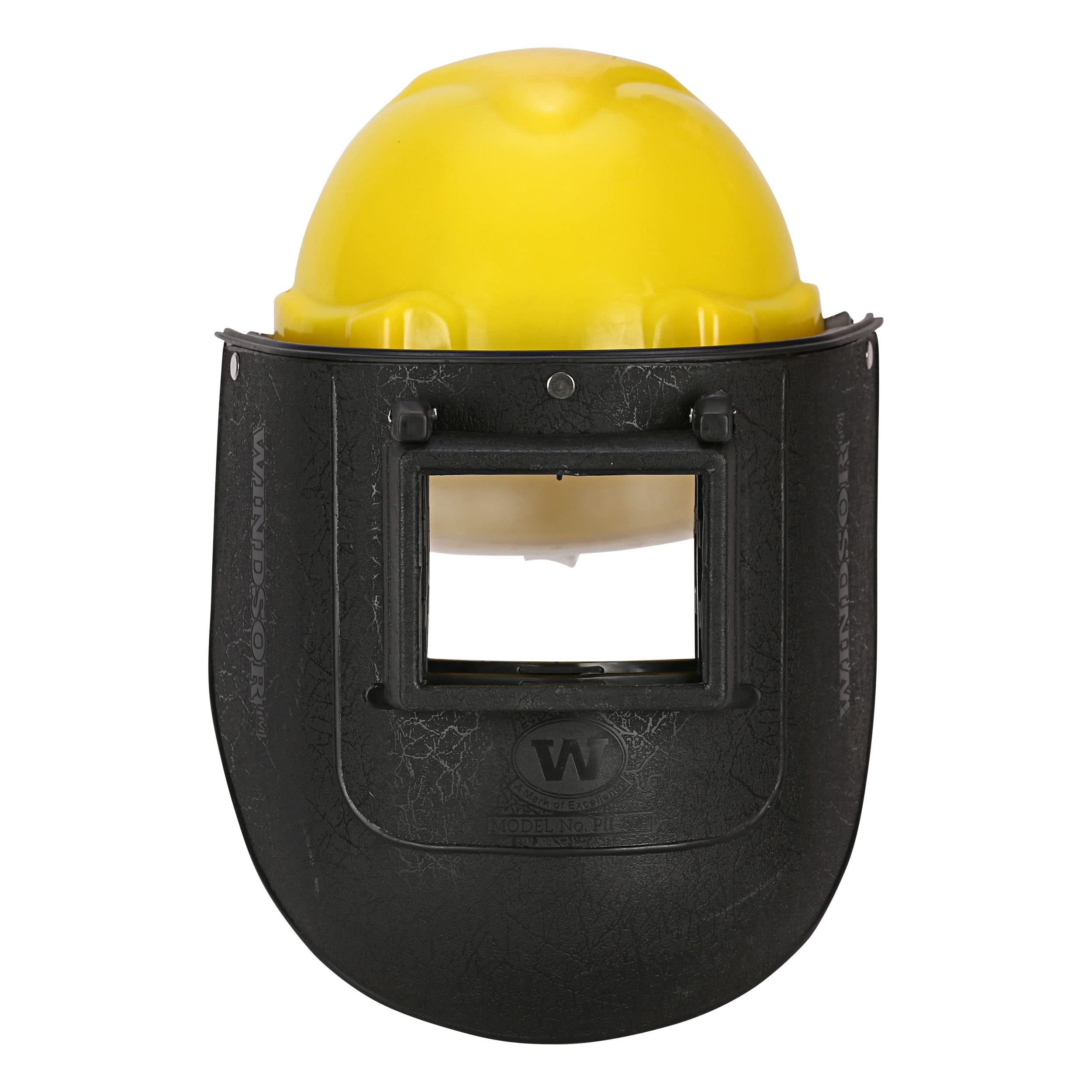 Windsor Spring Loaded Welding Shield with Ratchet Safety Helmet (9.5x13 Inch,Black and Yellow) (B09JP9483K) Amazon Price History, Amazon Price Tracker