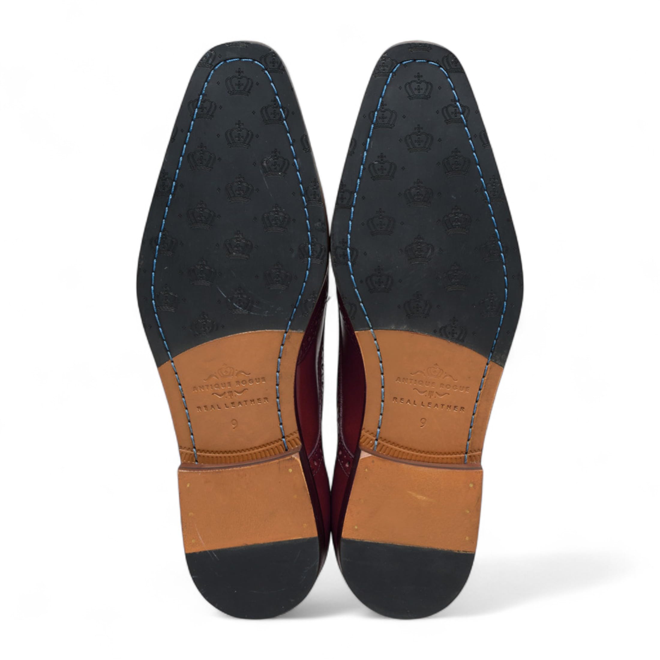 Infinity Leather Zapatos Oxford Derby Brogue de Cuero Luca para Hombre, Estilo Formal, para Boda y Oficina
