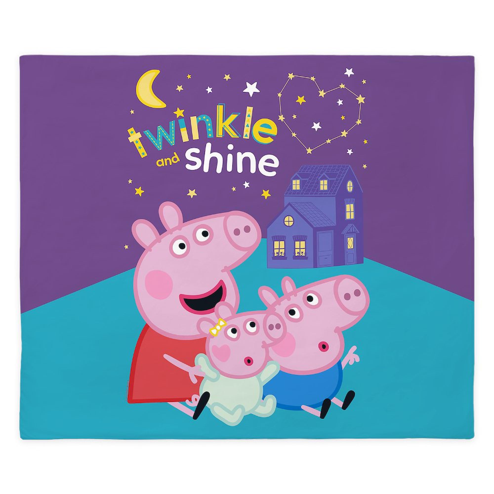 CafePress Peppa Pig: Twinkle and Shine King Duvet Cover, Printed Comforter Cover, Unique Bedding