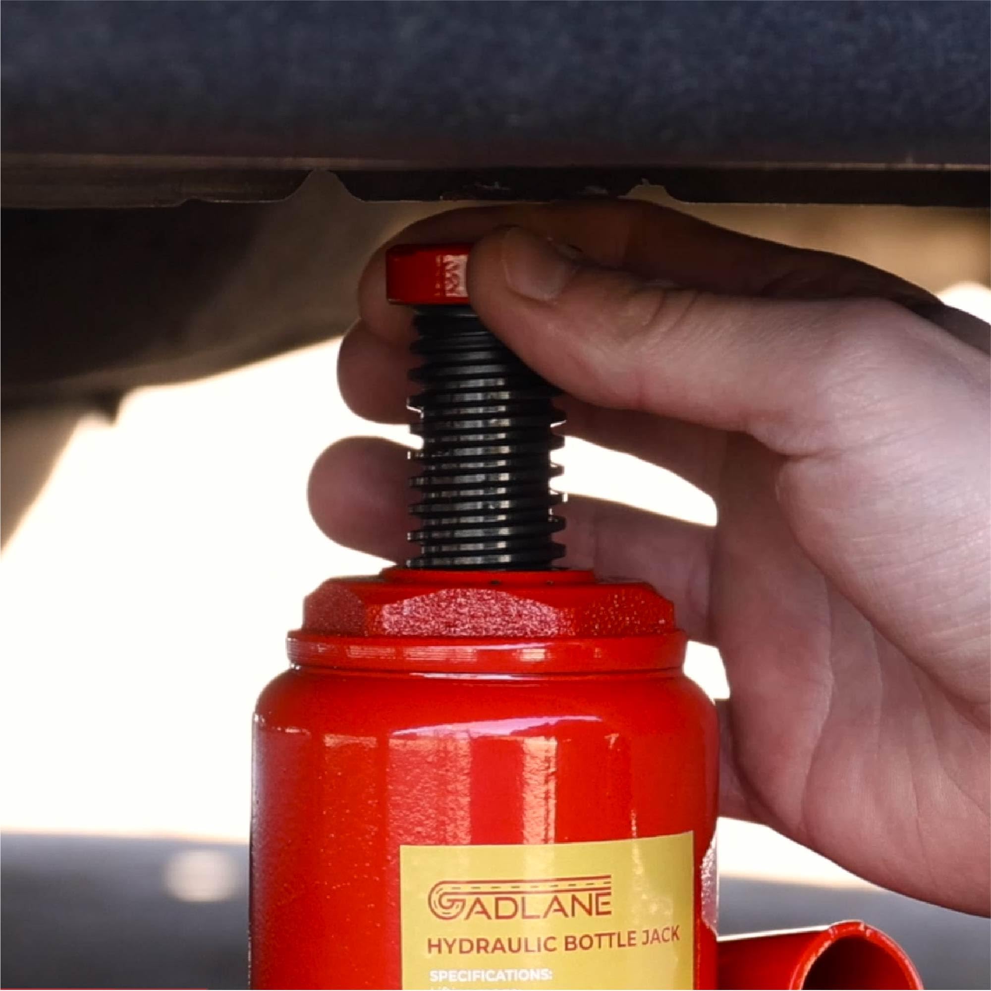 GADLANE Gato hidráulico para Botella de 2 toneladas, Potente y Duradero Gato hidráulico de Acero aleado, válvula de sobrecarga de Seguridad y Mango de Ajuste rápido para Autos pequeños/Furgonetas