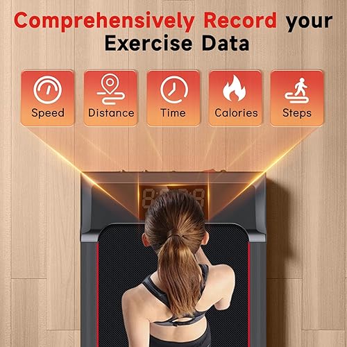 Miniatura 6 de Walking Pad Treadmill with Incline and Handle Bar, 7.5MPH Under Desk Treadmills for Home, Portable Treadmill with Incline, Remote Control