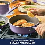 Rachael Ray 12-Piece Cucina Hard Enamel Nonstick Cookware Set, Lavender/Purple