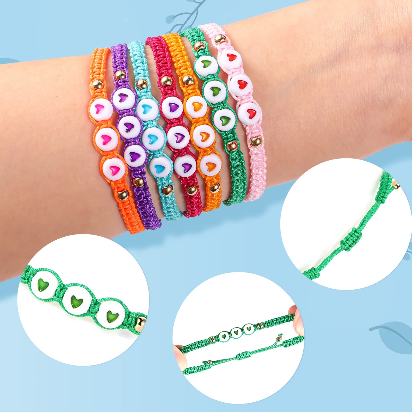 Set De 3 Pulseras Trenzadas Para Niñas Con Motivos De Nube, Estrella Y Arcoíris – Ajustables Y Ligeras – Regalo Ideal Para Cumpleaños