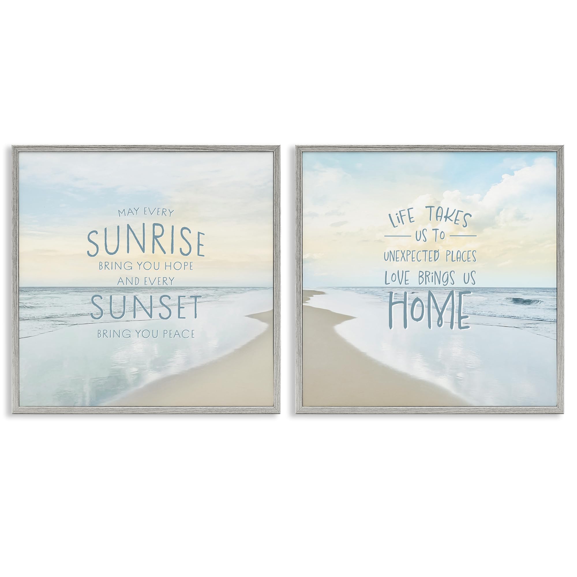 'Beautiful Beach Inspirations'| 2pc Framed Giclee Art Set 2