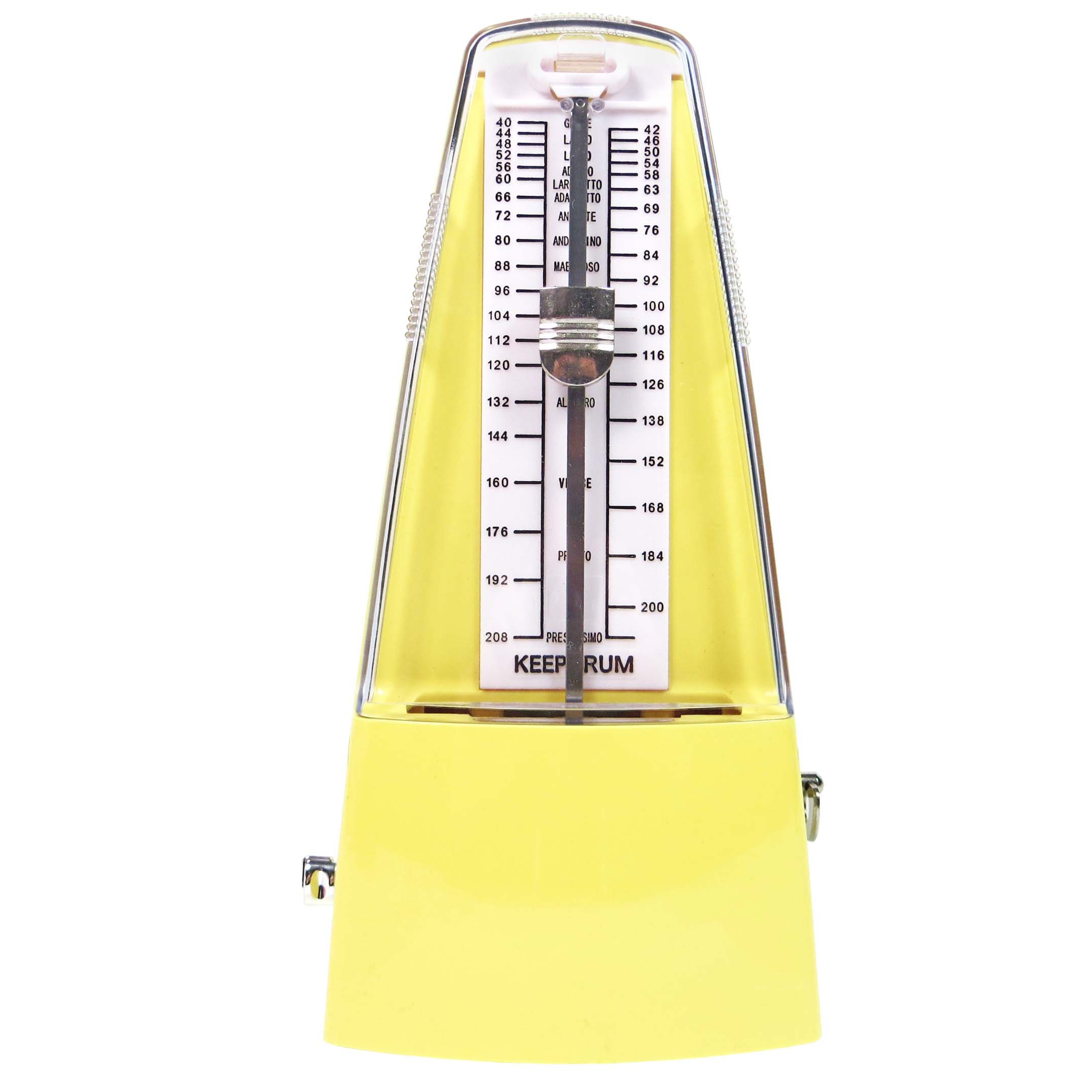 Keepdrum GMPL YW metronom mechaniczny z dzwonkiem, wymienny żółty