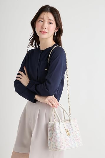 Amazon | [セルフォード] メタルポイントツイードトートバッグ 
