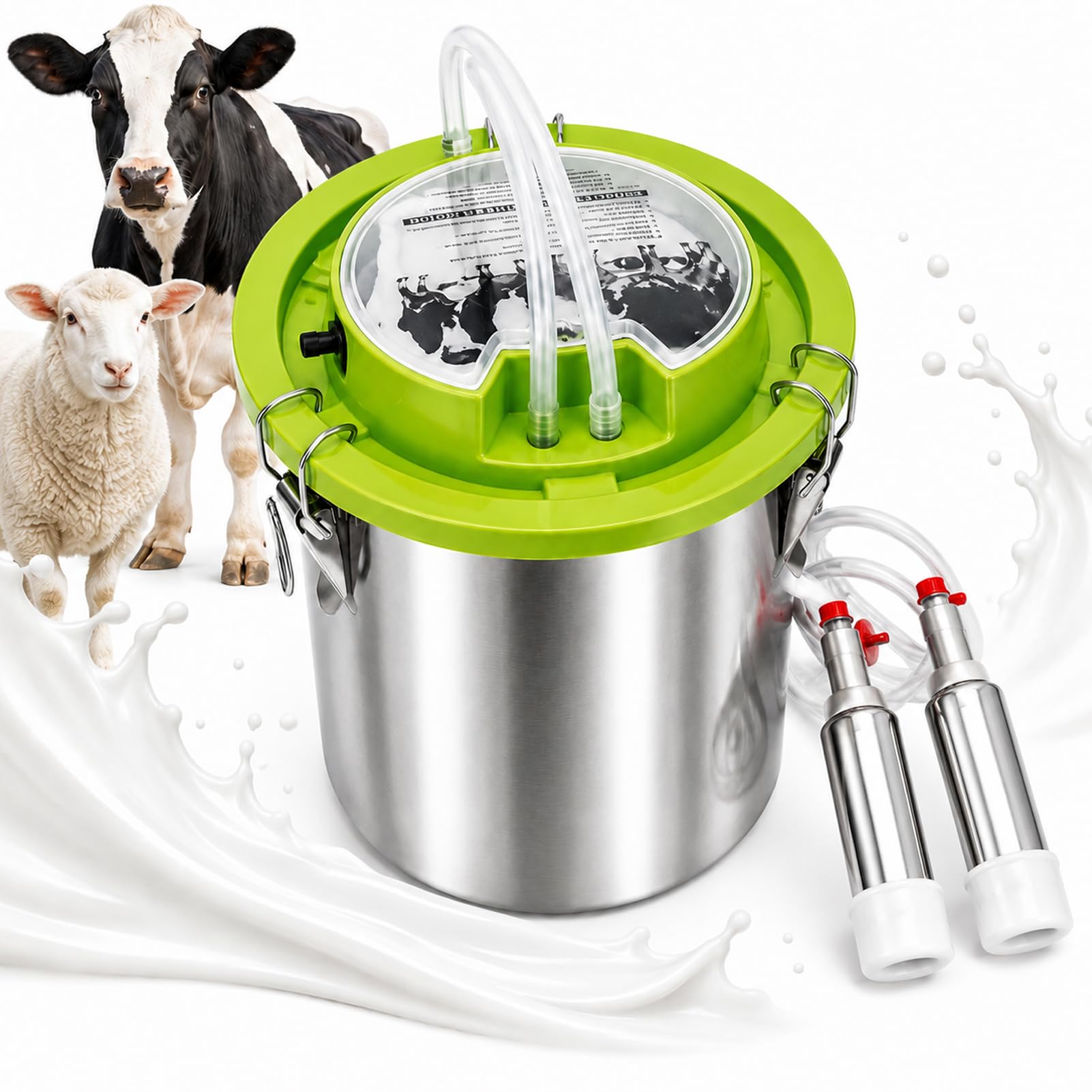 Mungitrice per Mucche 8L/12L/16L con Sistema A Vuoto