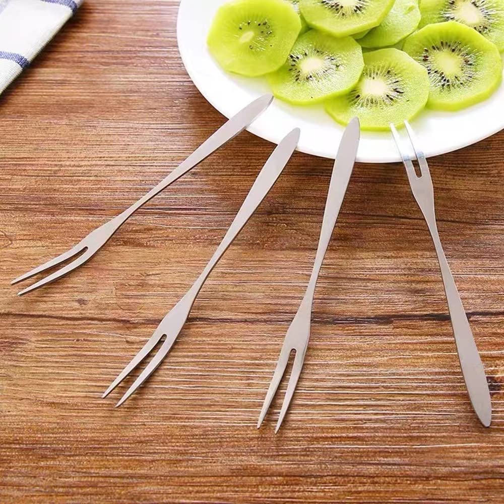 20-delige roestvrijstalen fruit- en taartvorkset met opbergdoos