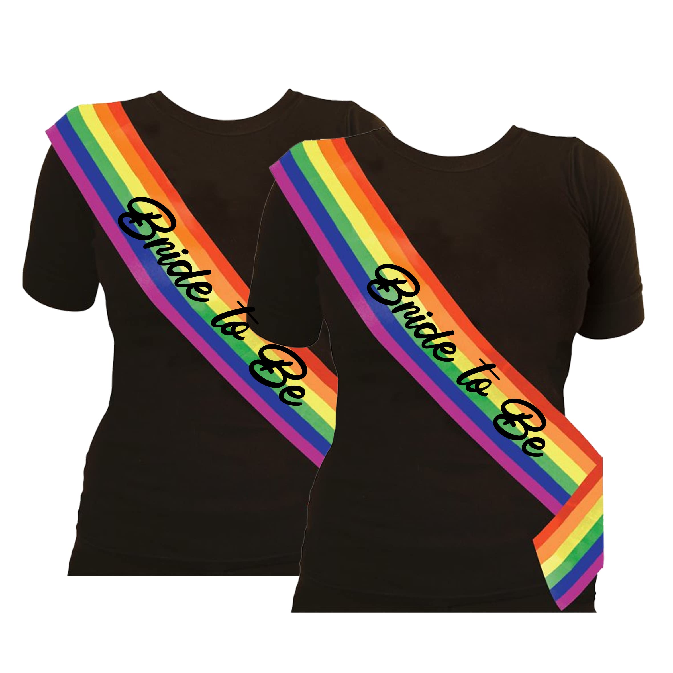 Gay Pride sash Bride To Be set of 2 Rainbow Sash, Gay Pride/Marches/LGBT/Parties & Events Unique, funny, novelty sash