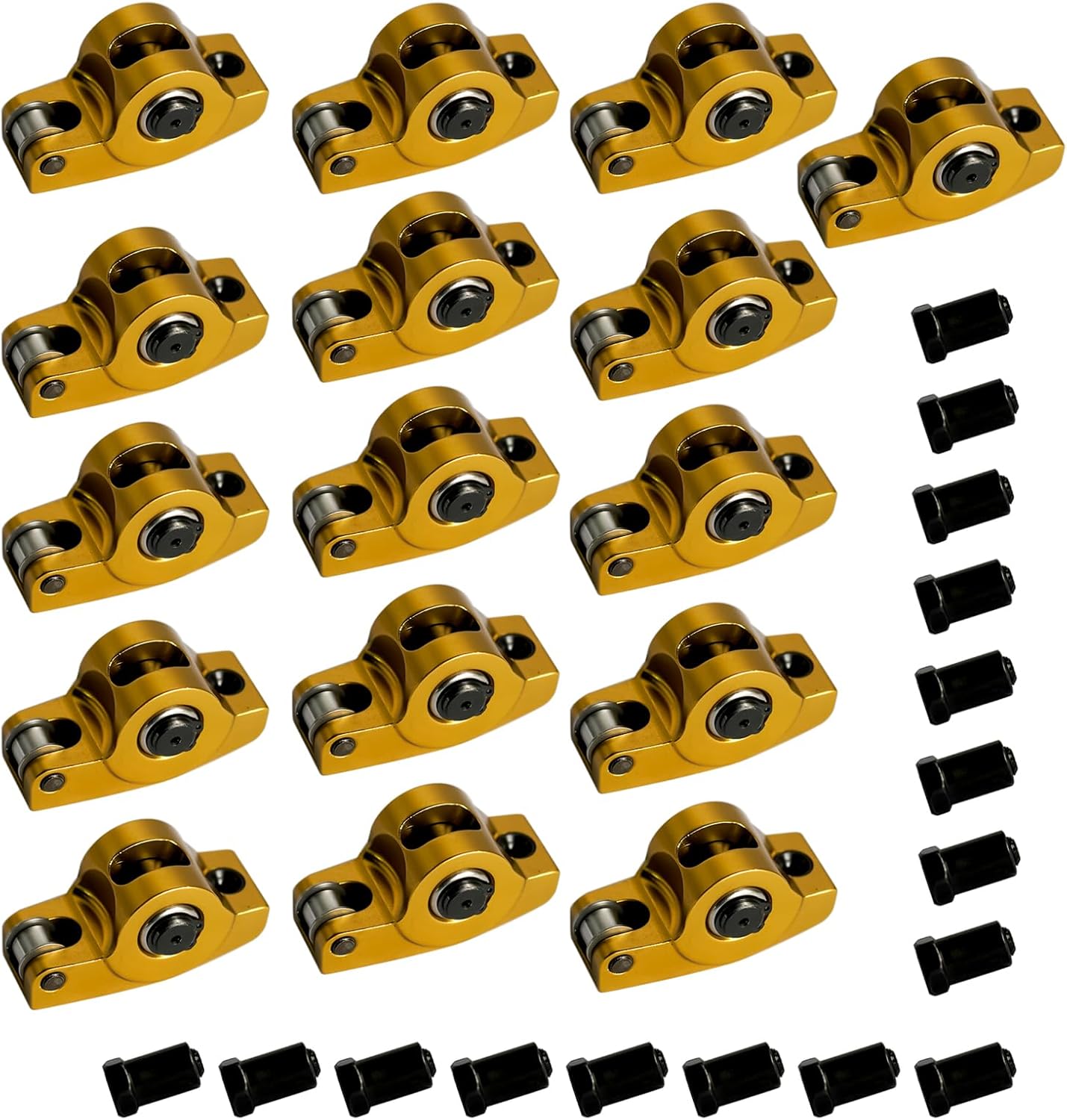 Aluminum Self-Aligning Roller Rocker Arms Set 1.5 Ratio 3/8" Replacement for Chevy SBC Gen I 283 305 327 400