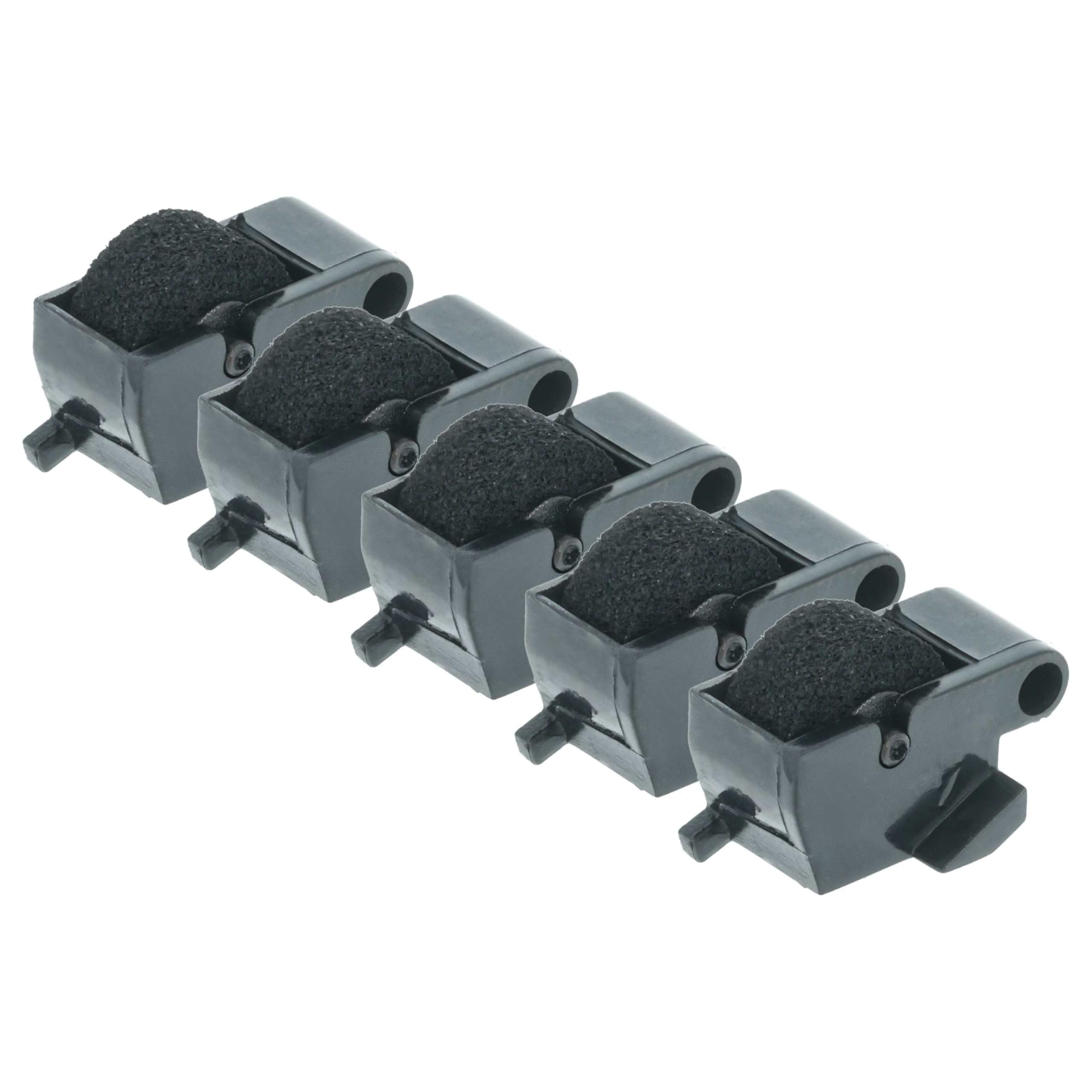 vhbw 5X Rouleaux d'encre Noir Compatible avec Sharp EL-1607P, EL-1801C, EL-1195H Calculatrice imprimante, Caisse enregistreuse