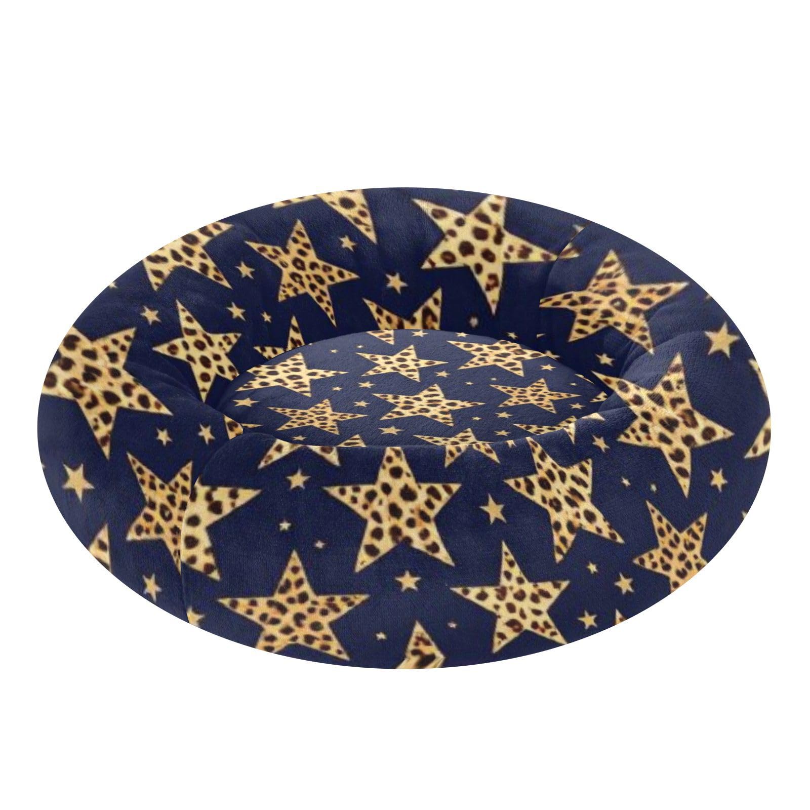 GuoChe Cuccia per gatti blu navy leopardo stella