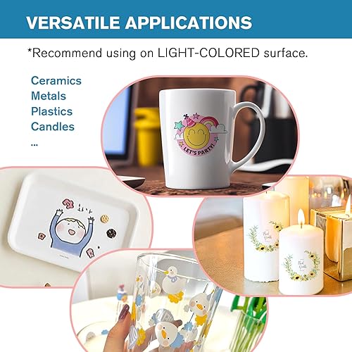 Miniatura 7 de Koala - Papel adhesivo transparente para tobogán acuático sin pulverización, 20 hojas y blanco sin pulverización, para impresora de inyección de