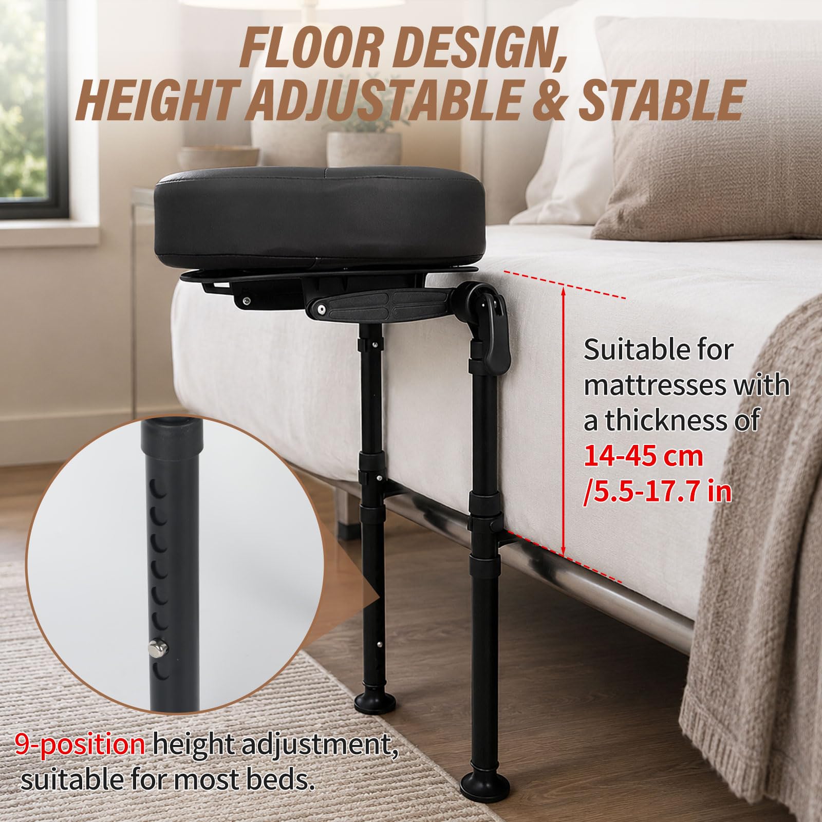 Poggiatesta massaggiante per letto, regolabile in altezza, poggiatesta ergonomico e cuscino con fessura per il viso, compatibile con lettino da massaggio di spessore 14-45 cm, tavolo da massaggio