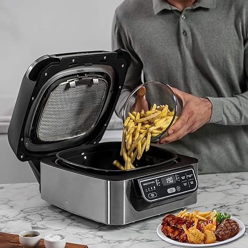 Miniatura 8 de Replacement Stainless Steel Splatter Shield and Reusable Silicone Liner Set for Ninja Foodi AG301, Fine Mesh Splatter Screen Accessories for Ninja