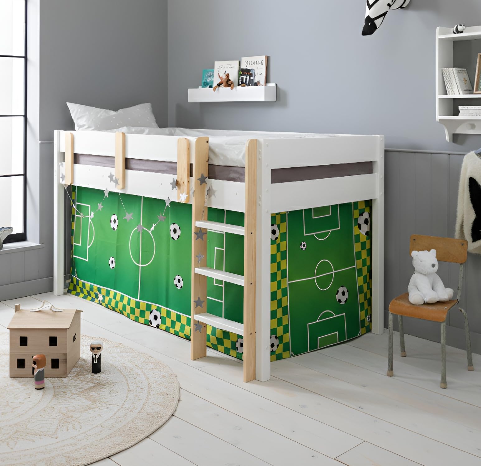 Noa And Nani Green Football Tent For Midsleeper Cabin Bed Kids Loft Bunk