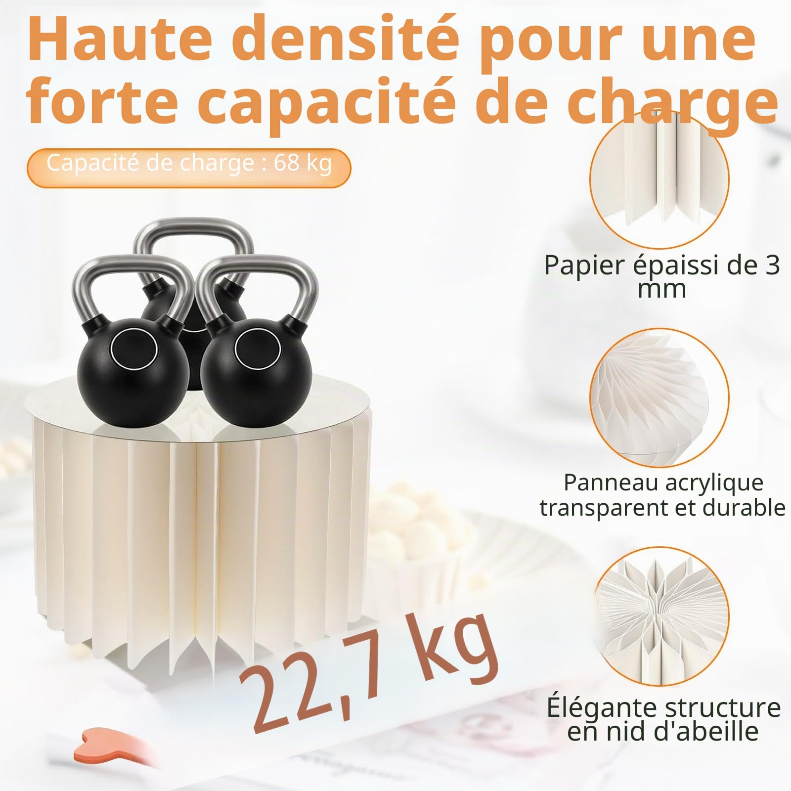 Lot de 6 Presentoir Aperitif Buffet Pliable, Presentoir Gateau avec 6 assiettes rondes en PVC, Support Gateau en Acrylique et en Carton, pour Traiteur, Dessert, Bijoux, Figurines, Bonbons, Aliments