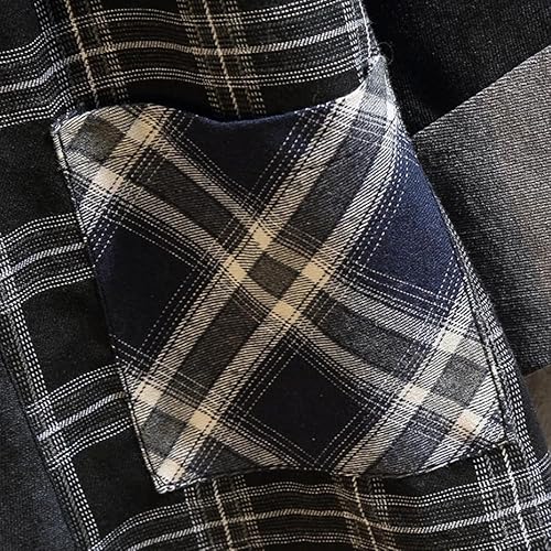 KANG POWER Jaqueta masculina quimono, cardigãs, xadrez, casual, solta, casaco de retalhos, estilo ja