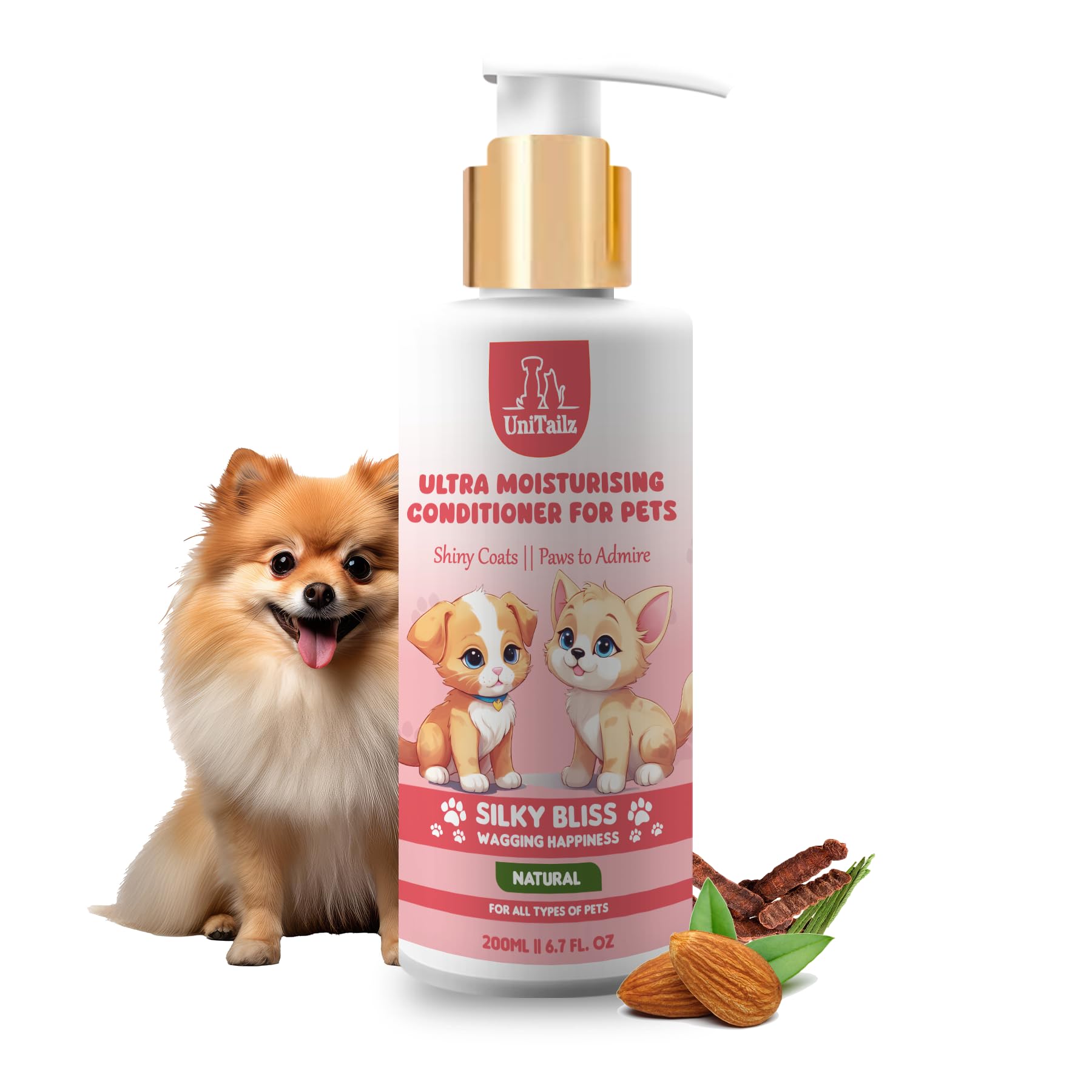 Unitailz Ultra Moisturising Conditioner For Pomeranian Dog, Puppy |Dog Conditioner For Conditioned, Shiny, Silky, Soft, Nourishes Hair |Help In Hair Fall Control |Healthy Hair For All Dog Breed –200ml (B0D5YJLN2Z) Amazon Price History, Amazon Price Tracker