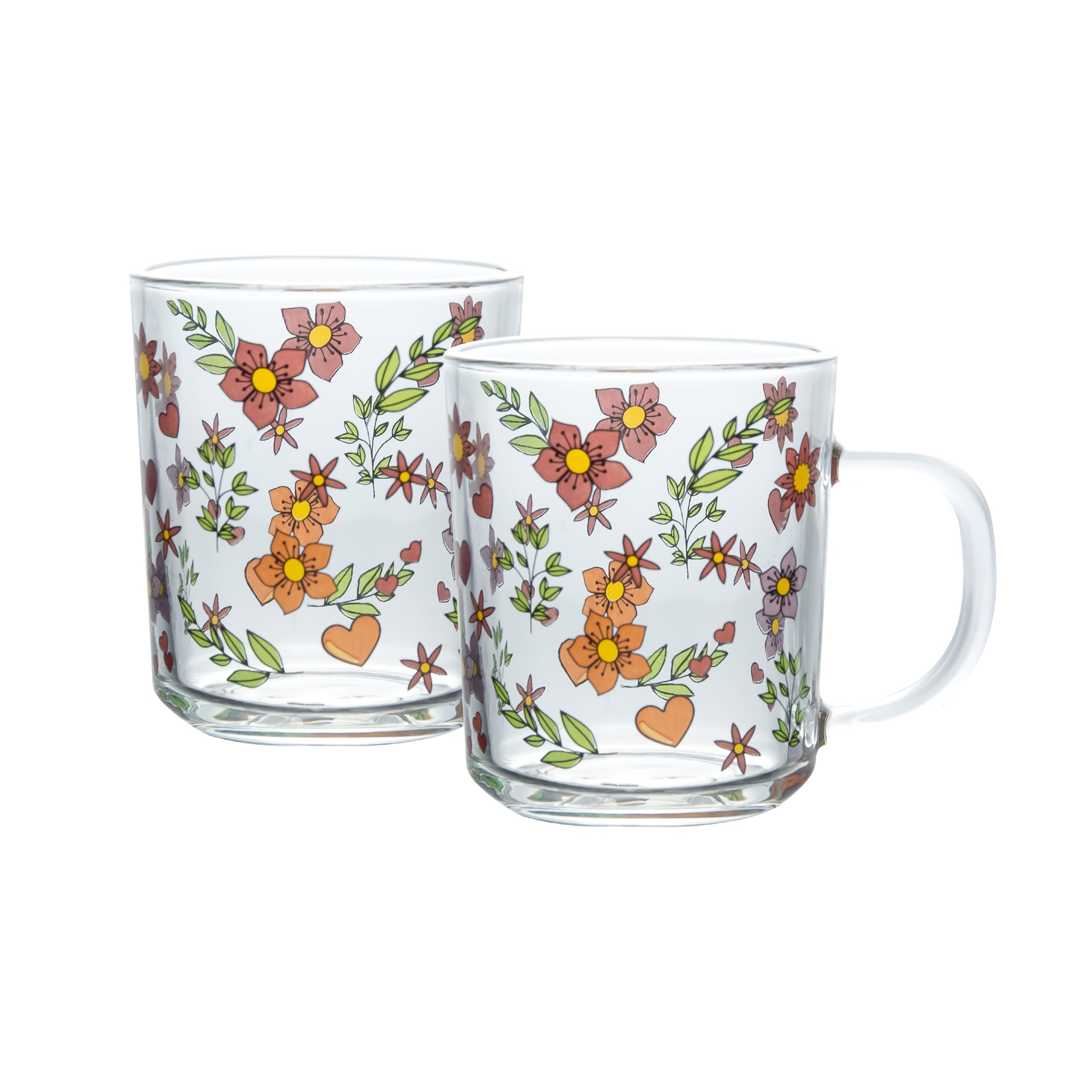 Conjunto 2 Canecas Amor e Flor 220ml