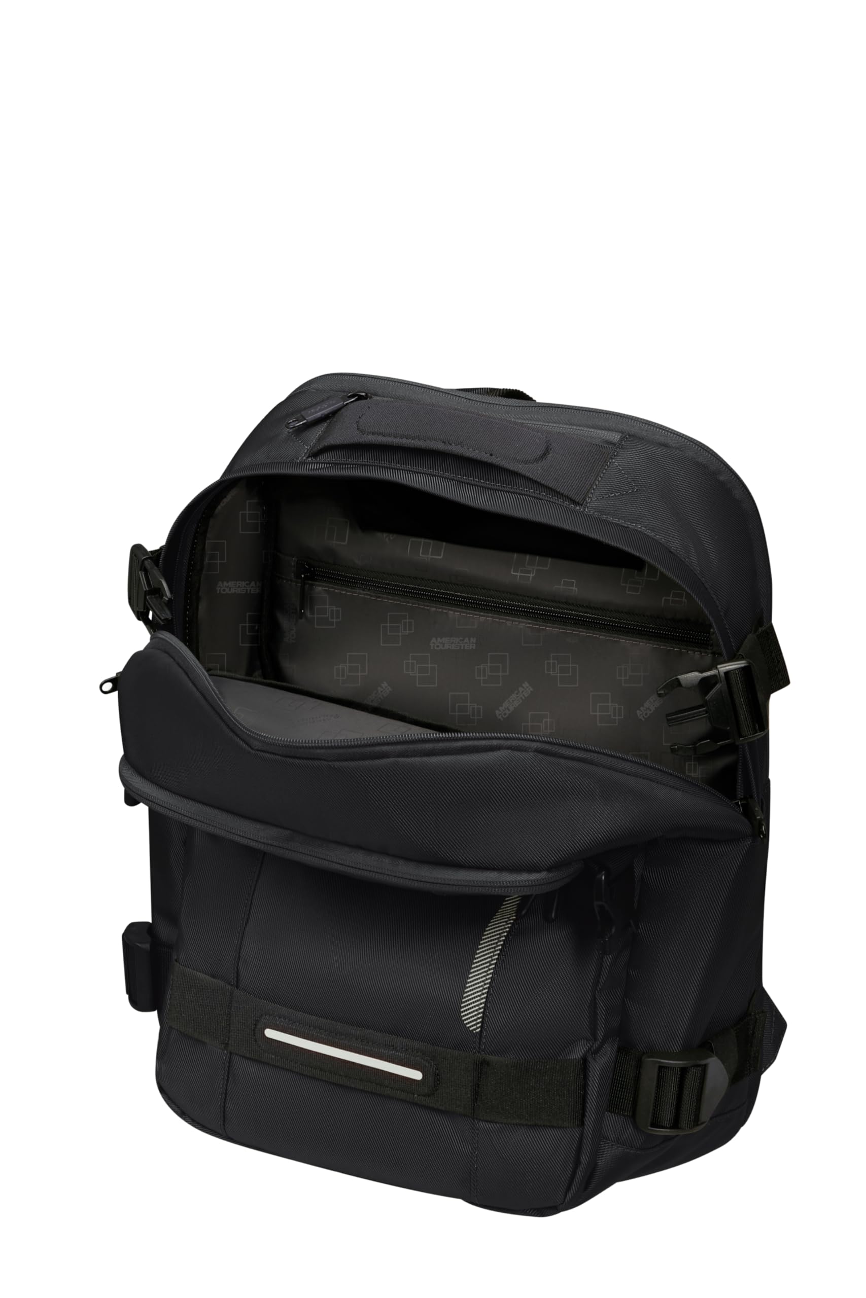 American Tourister Urban Track - Zaino porta PC 15.6" – 45 cm, 29 L - 3 scomparti grandi - Grande capacità - Ergonomico - Scomparto imbottito per laptop - Nero (Asphalt Black)