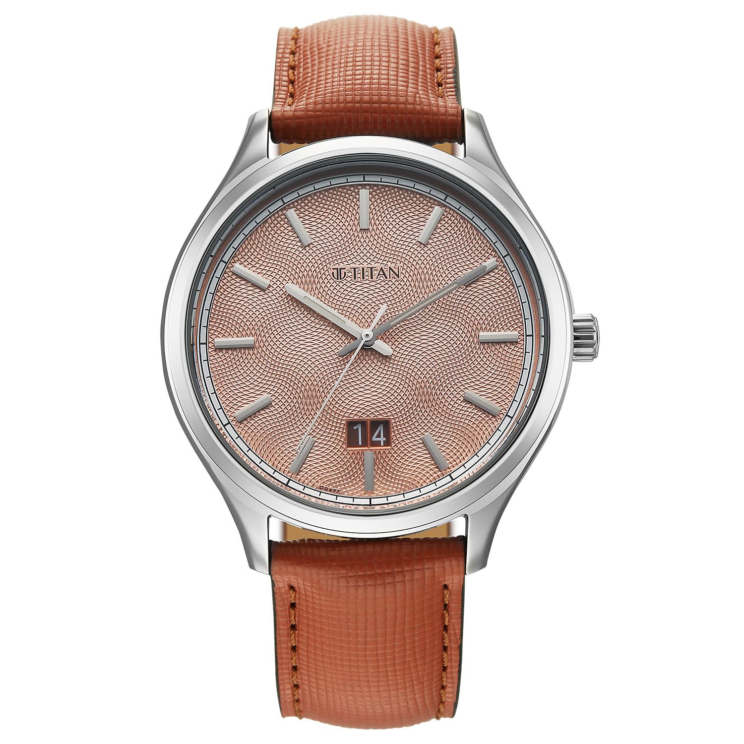 Titan Classique Palette of Time 2.0 Analog with Rust Orange Dial Interchangeable Straps Watch with for Men - 10033SL04