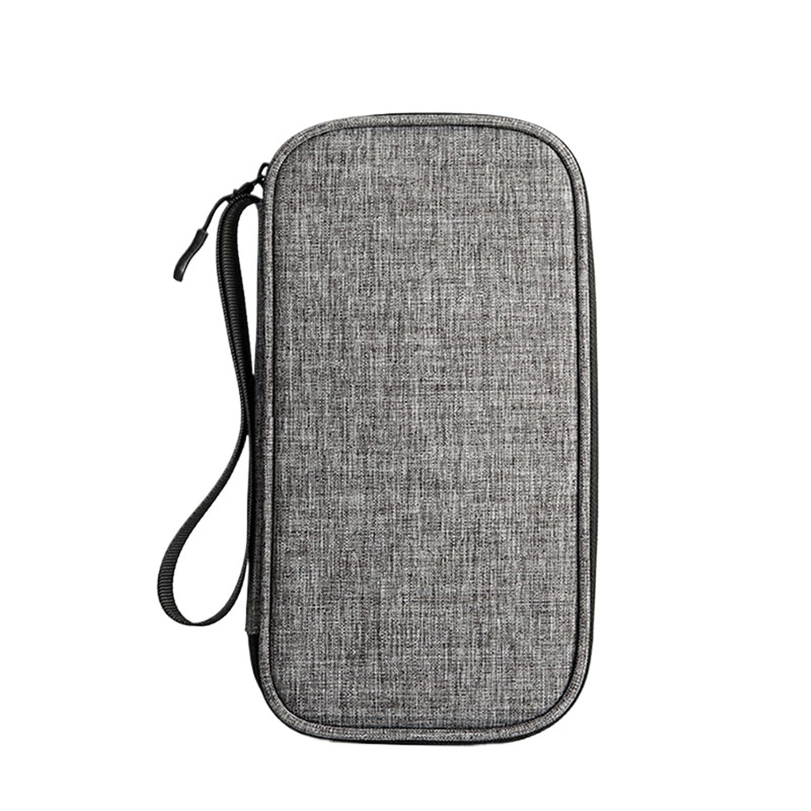 Portafoglio da viaggio 2 pezzi Porta passaporto familiare Accessori Borsa for documenti carte Organizzatore creativo for impermeabile Per Domestico(Grey)