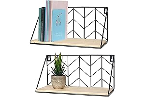 TIMEYARD Floating Wall Mounted Shelves Decor with Arrow Design